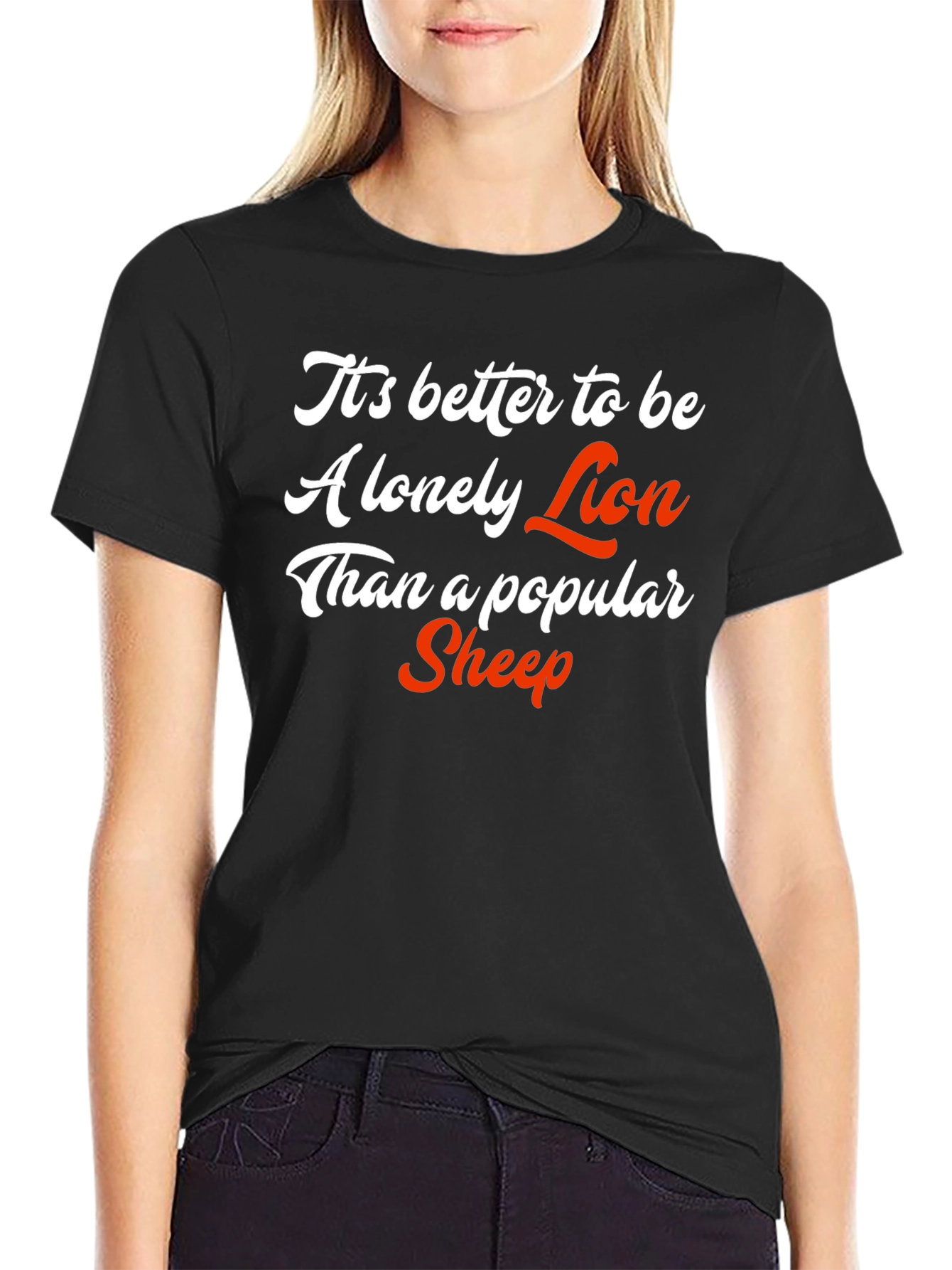 Lonely Lion Popular Sheep Graphic Tee