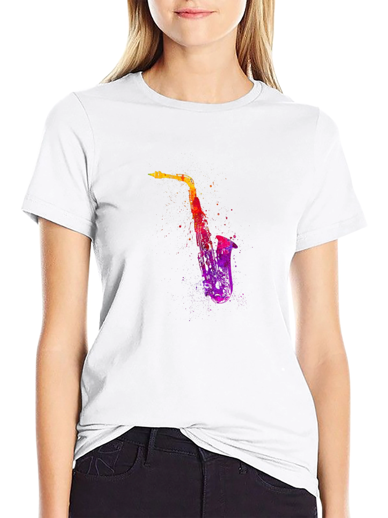Saxophone Graphic Tee - Cool Music Lover Shirt