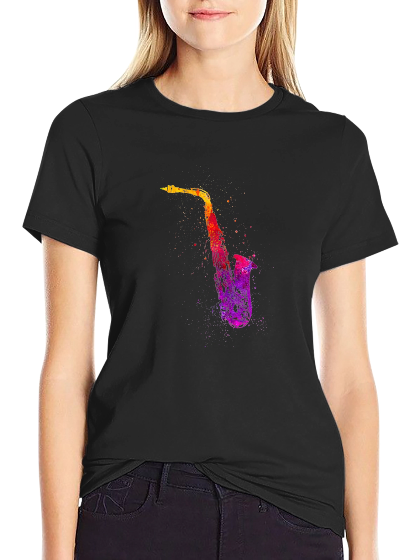 Saxophone Graphic Tee - Cool Music Lover Shirt
