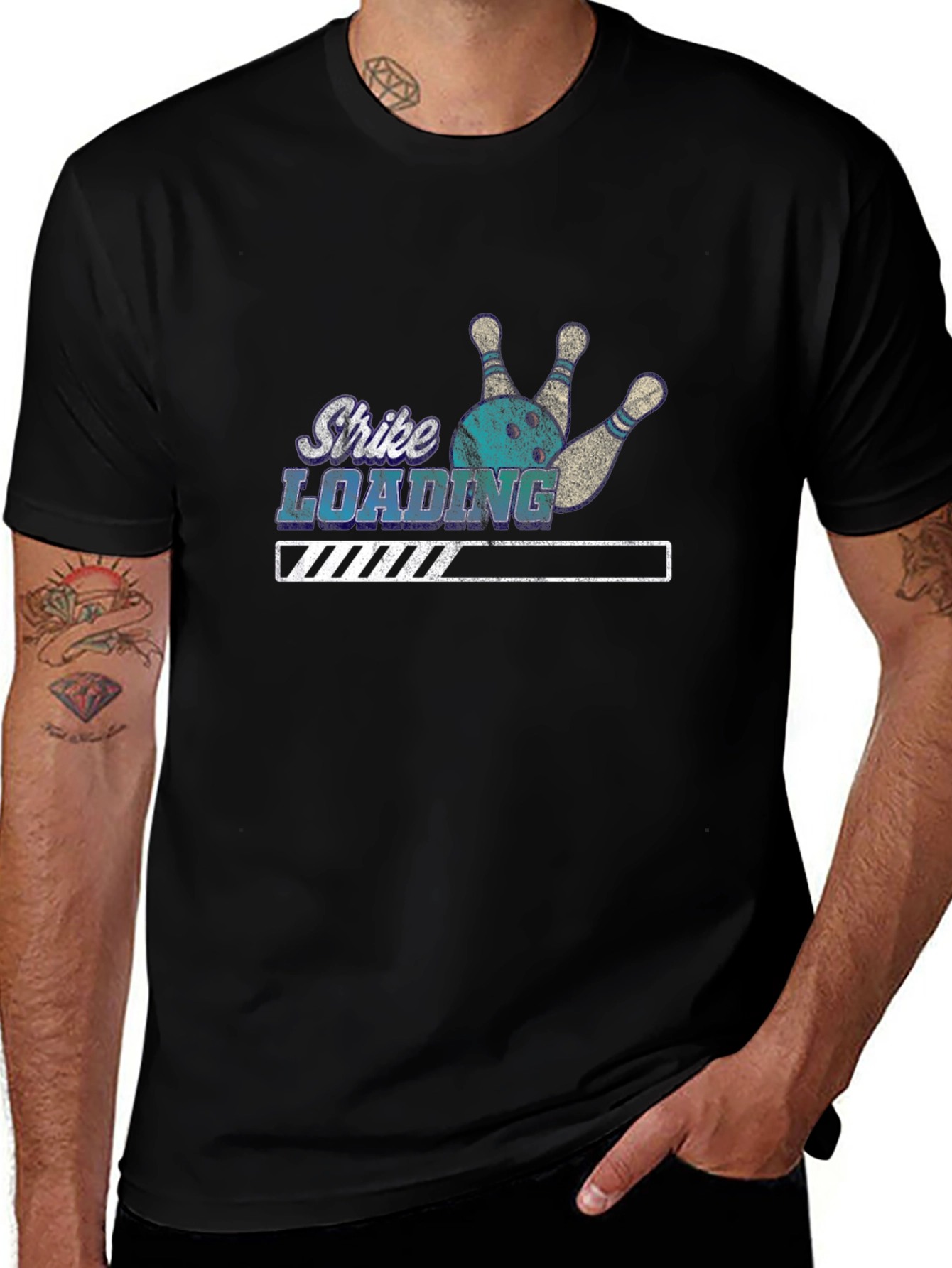 Strike Loading Bowling T-Shirt - Black