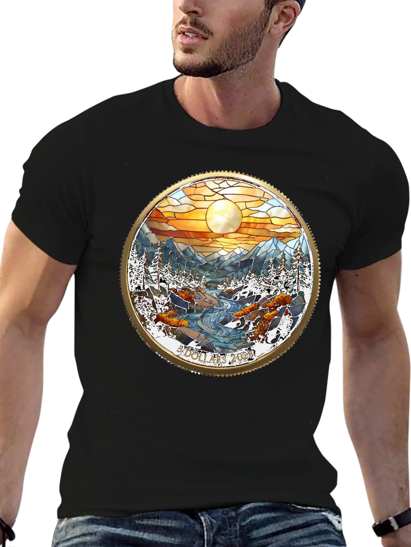 Mountain Scene Graphic T-Shirt