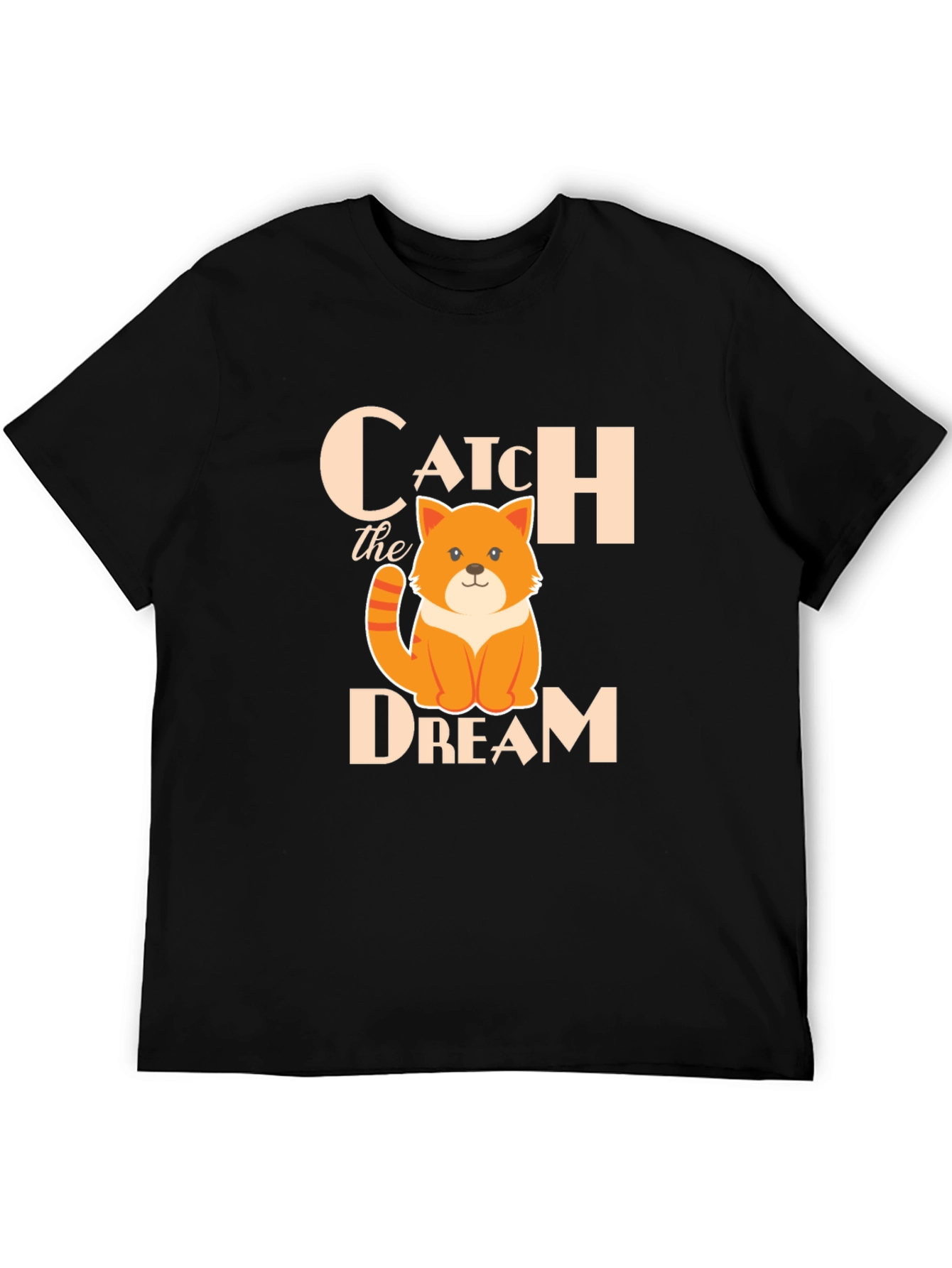 Catch the Dream Graphic T-Shirt - Novelty Kitten Tee