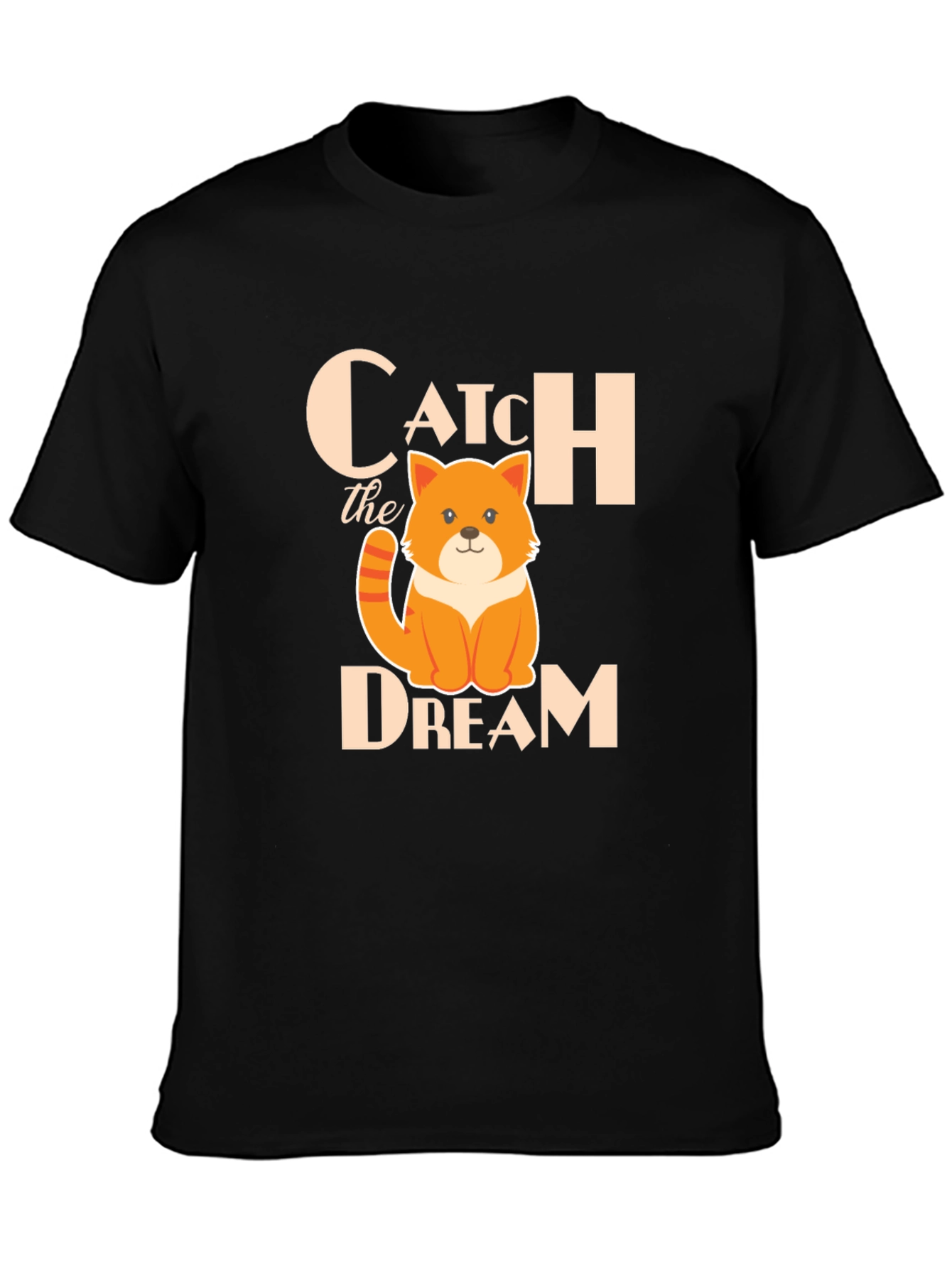 Catch the Dream Graphic T-Shirt - Novelty Kitten Tee