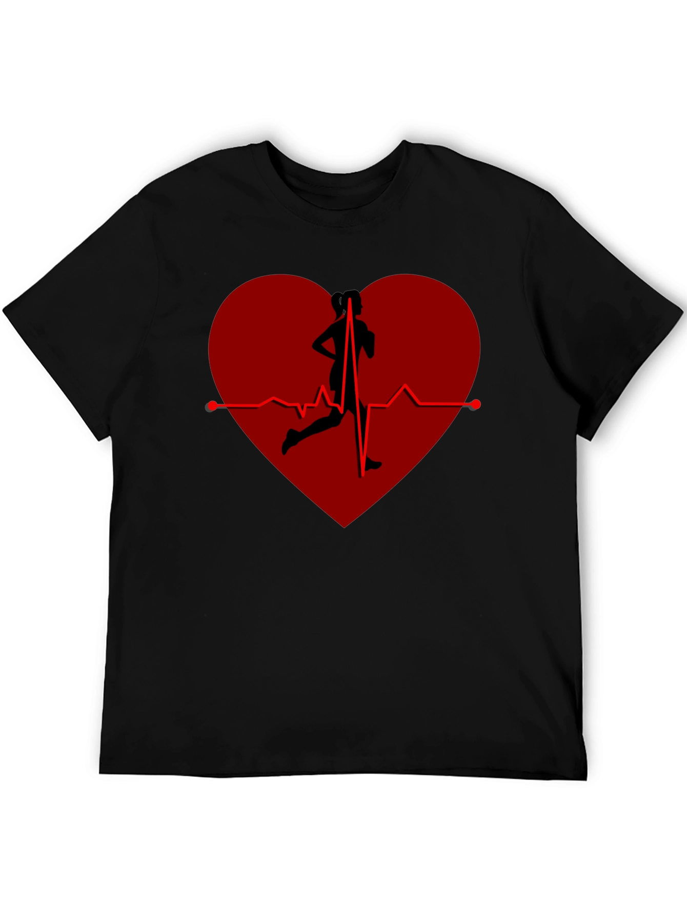 Runner Heartbeat T-Shirt - Cardio Fitness Tee