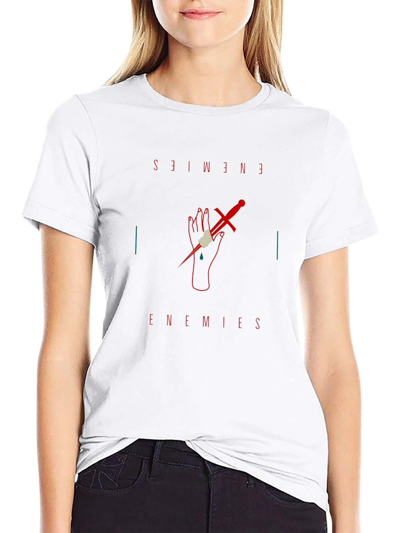 Enemies Graphic Print T-Shirt