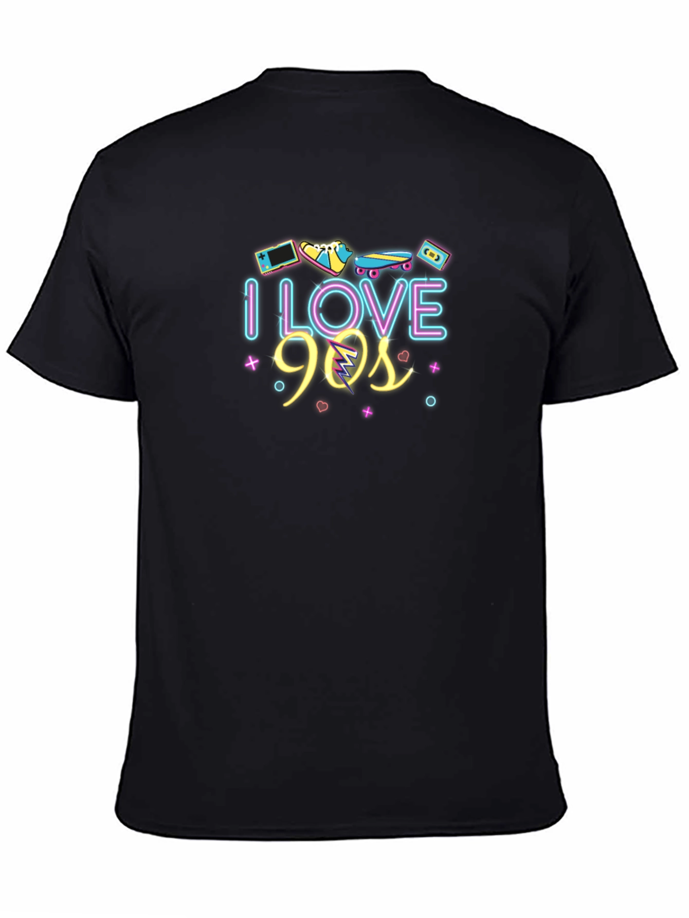 I Love 90s Retro Graphic Black T-Shirt