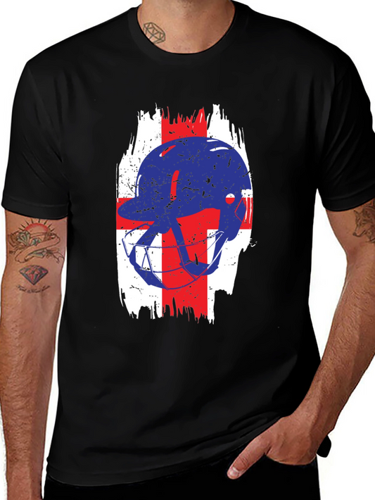 Football Helmet England Flag T-Shirt