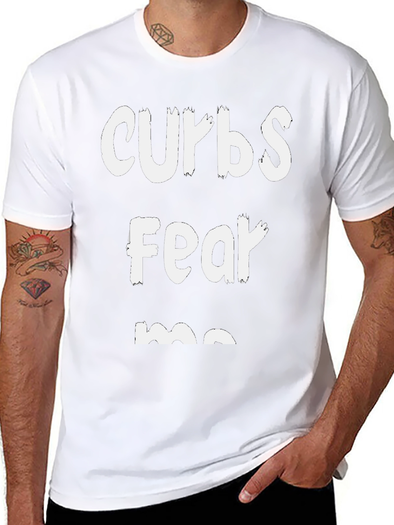 Curbs Fear Me Black Graphic T-Shirt
