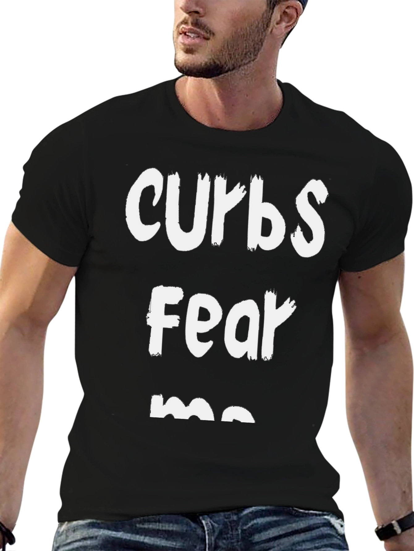 Curbs Fear Me Black Graphic T-Shirt