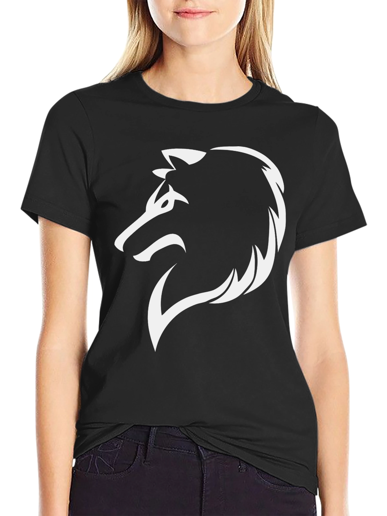 Wolf Graphic Tee - Bold Black T-Shirt