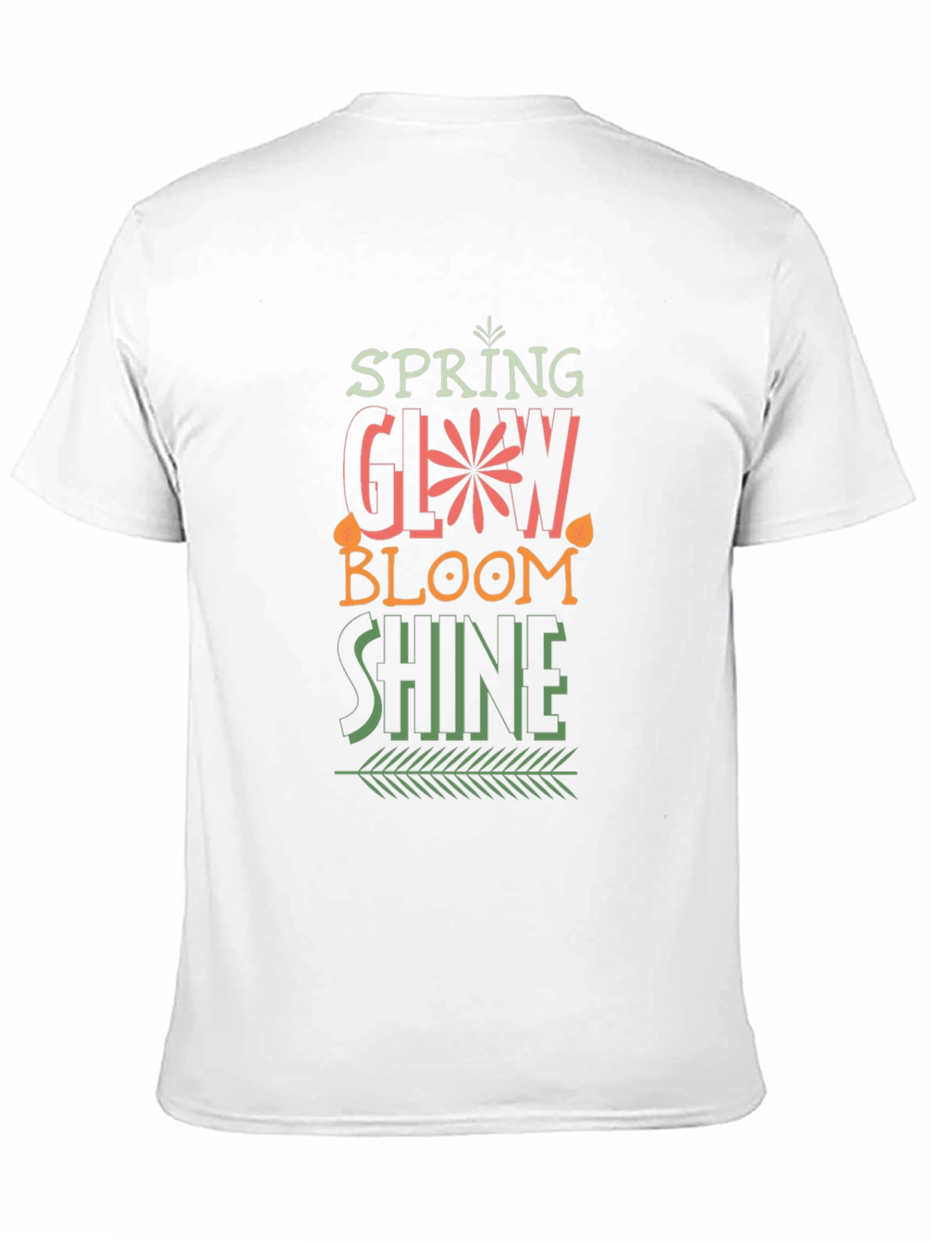 Spring Glow Bloom Shine Black T-Shirt