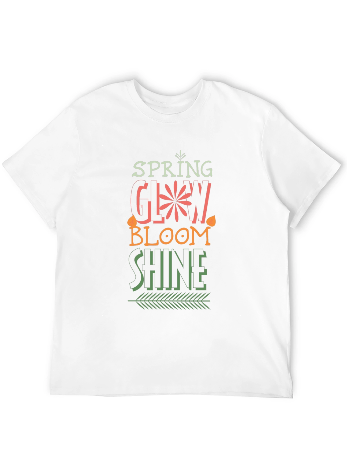 Spring Glow Bloom Shine Black T-Shirt
