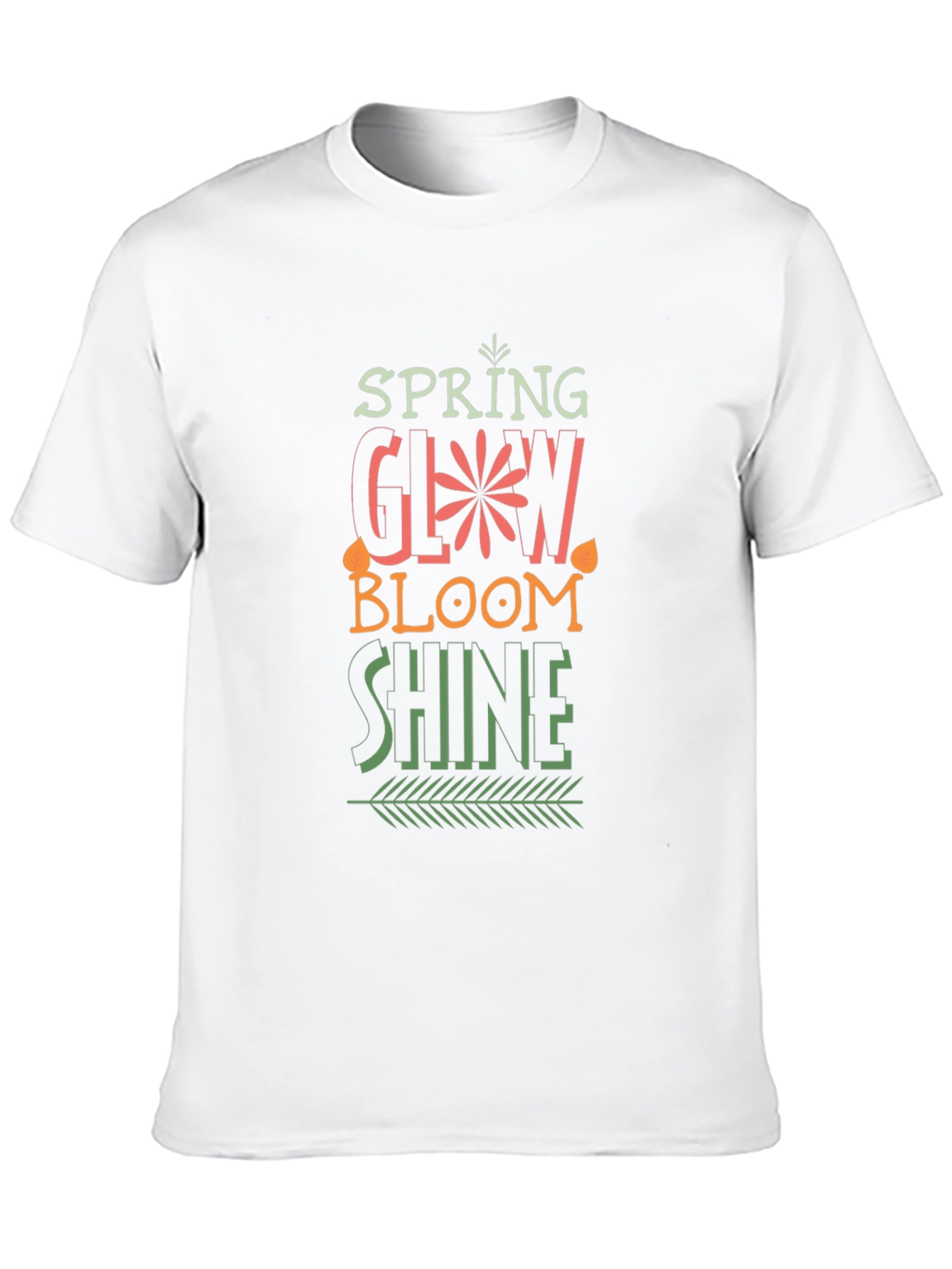 Spring Glow Bloom Shine Black T-Shirt
