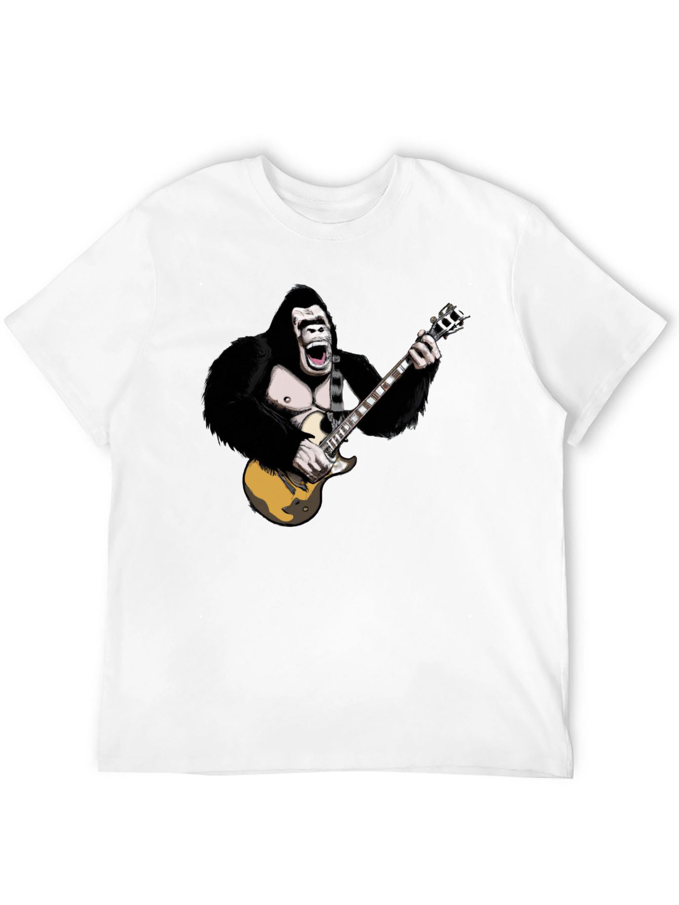 Gorilla Guitarist Graphic Tee - Black T-Shirt