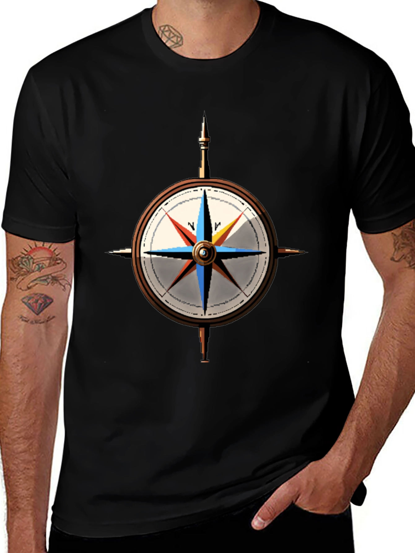 Compass Rose Graphic T-Shirt