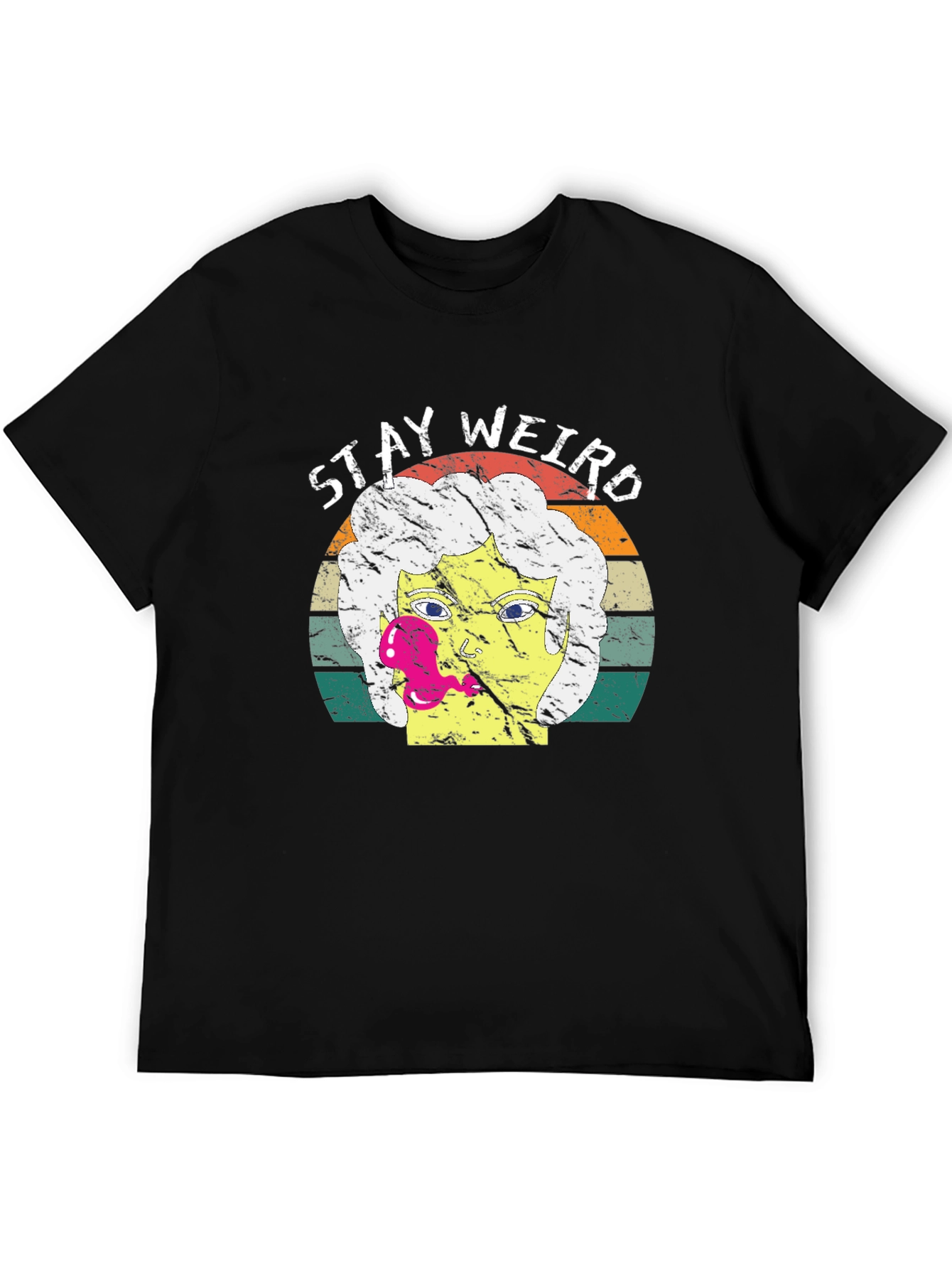 Stay Weird Graphic Tee - Retro Design