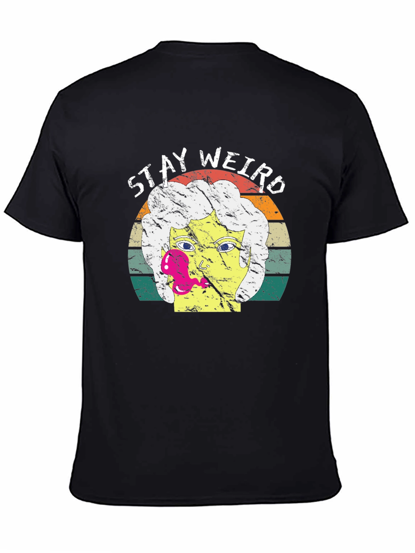 Stay Weird Graphic Tee - Retro Design