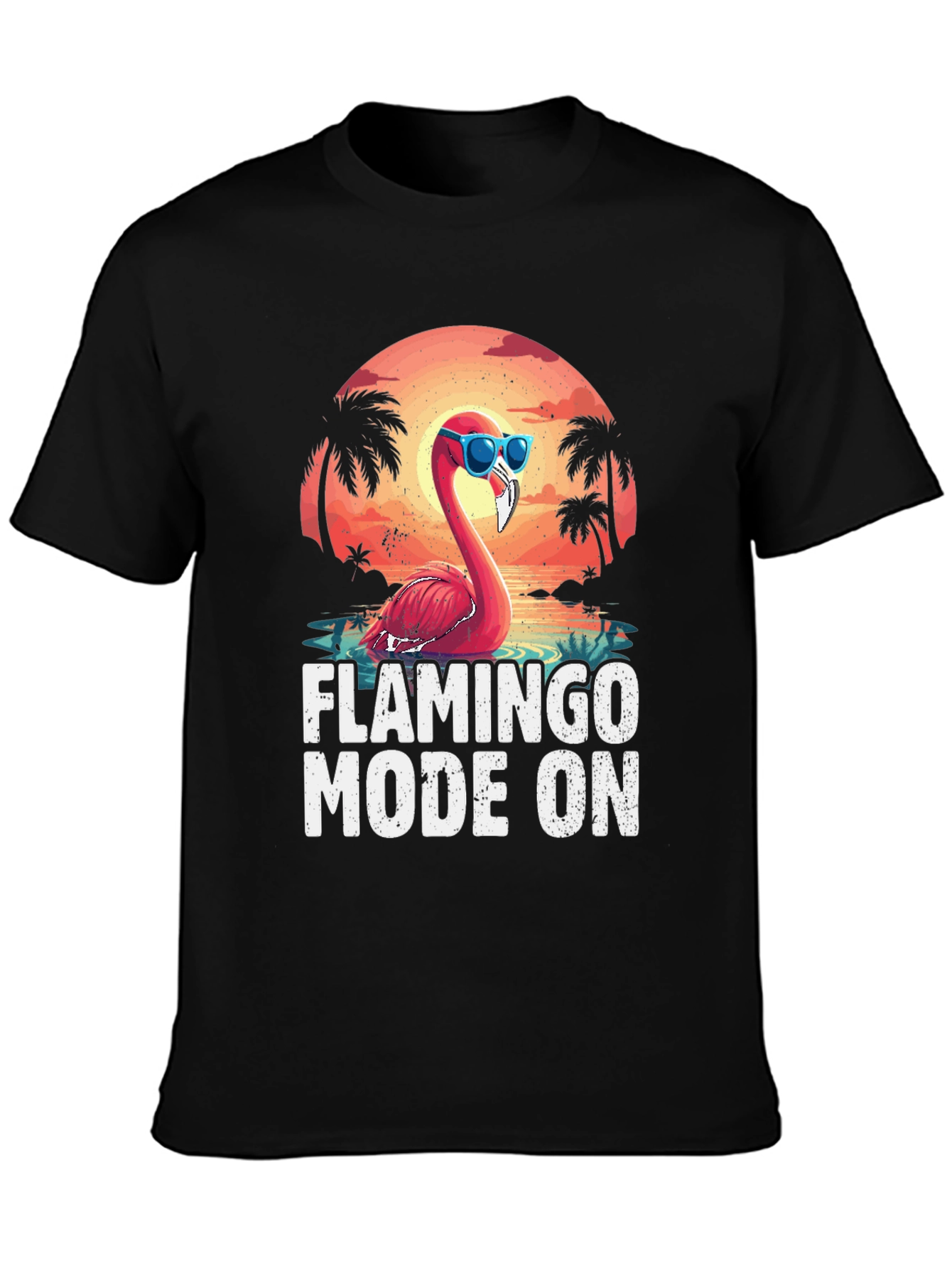 Flamingo Mode On T-Shirt - Tropical Summer Tee