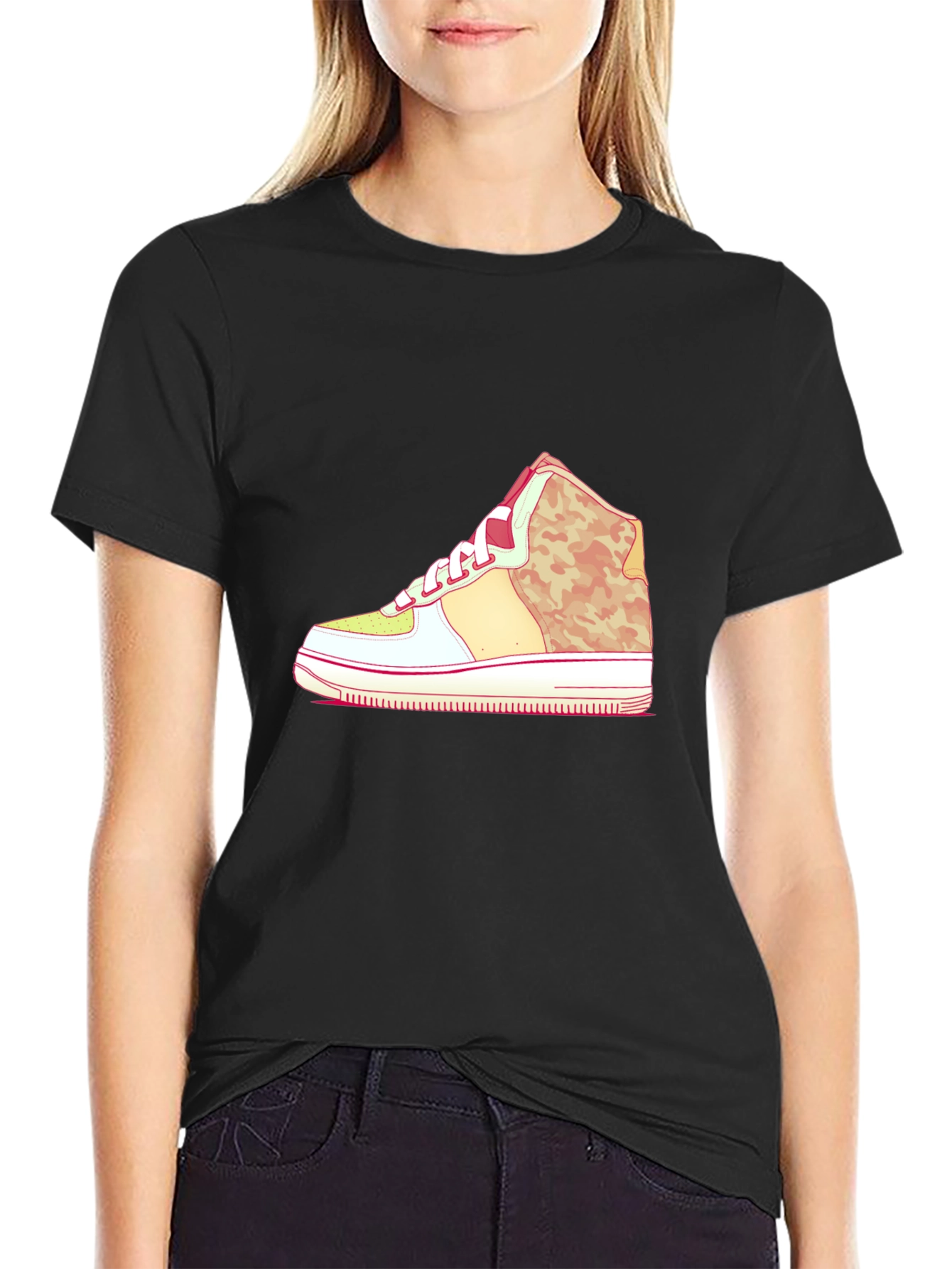 Sneaker Graphic Black T-Shirt