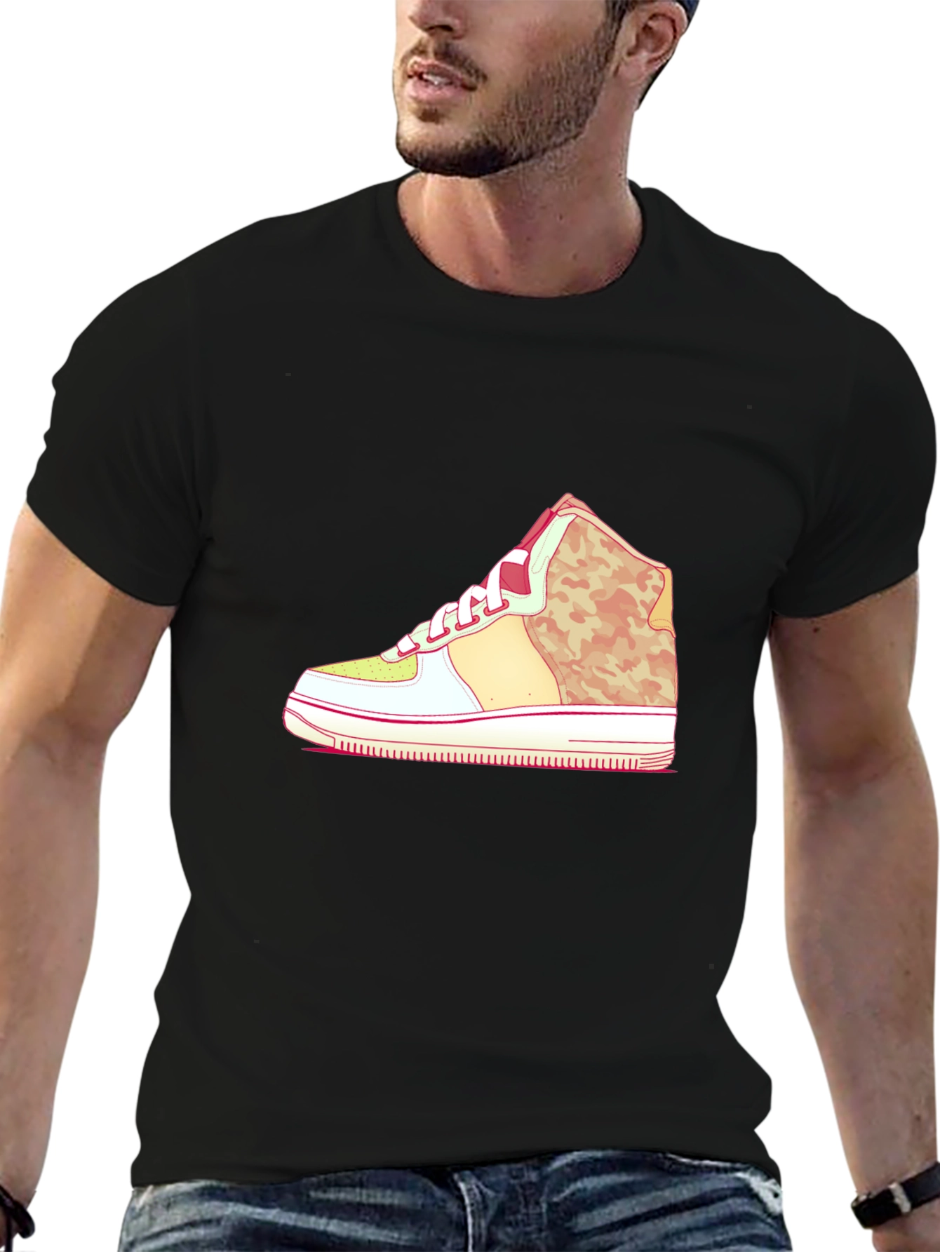 Sneaker Graphic Black T-Shirt