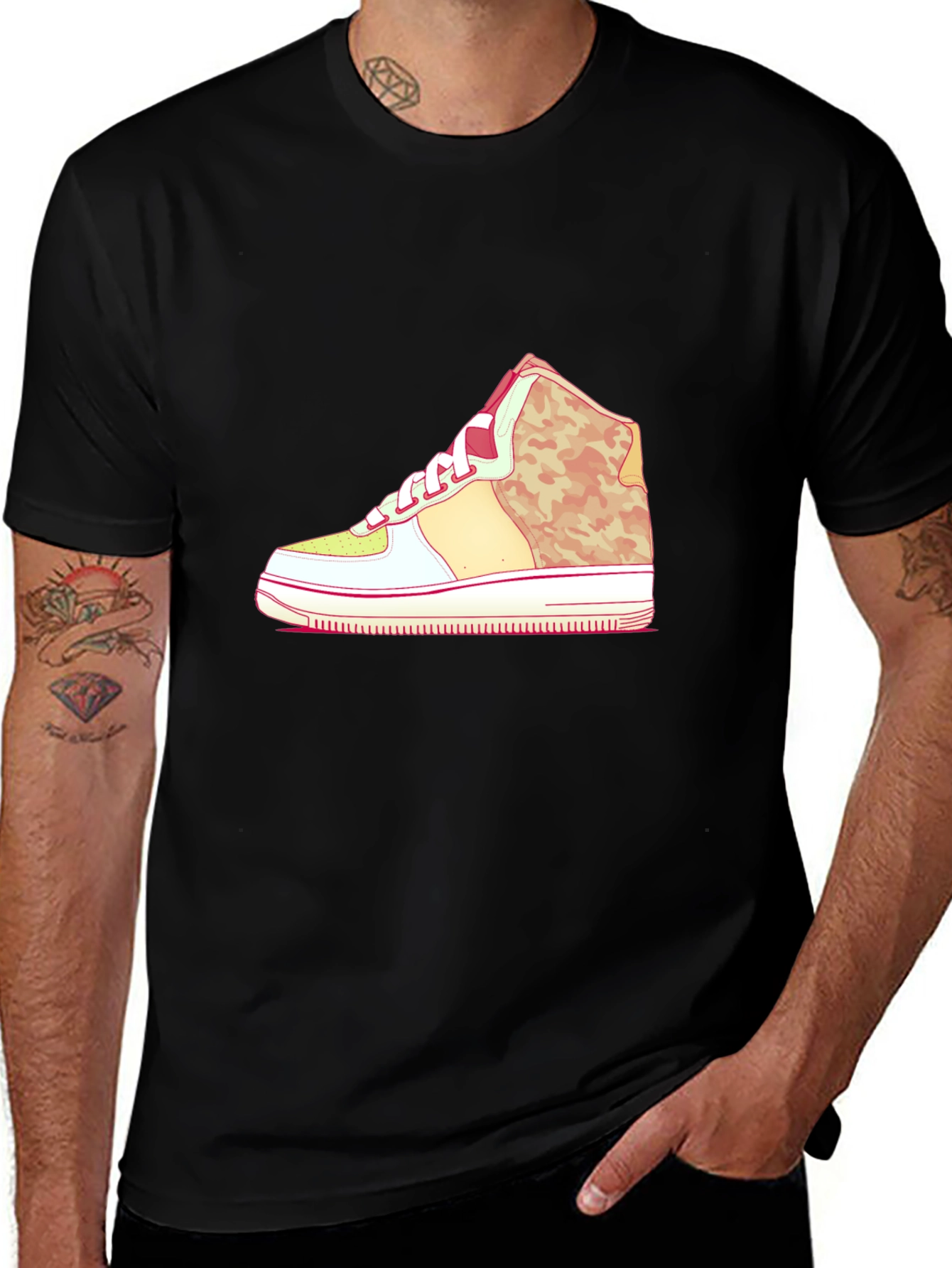 Sneaker Graphic Black T-Shirt