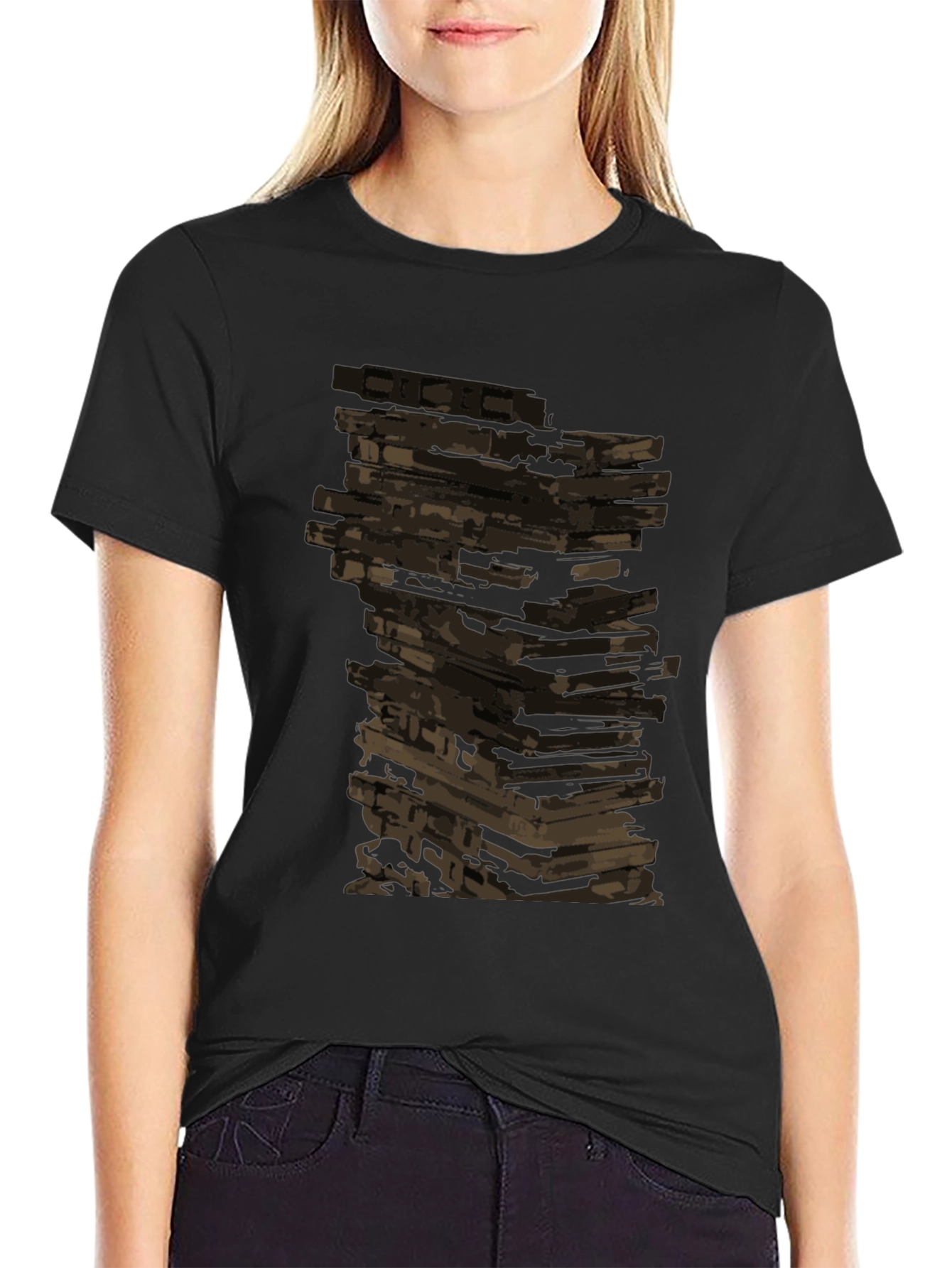 Retro Cassette Tape Stack Graphic Tee