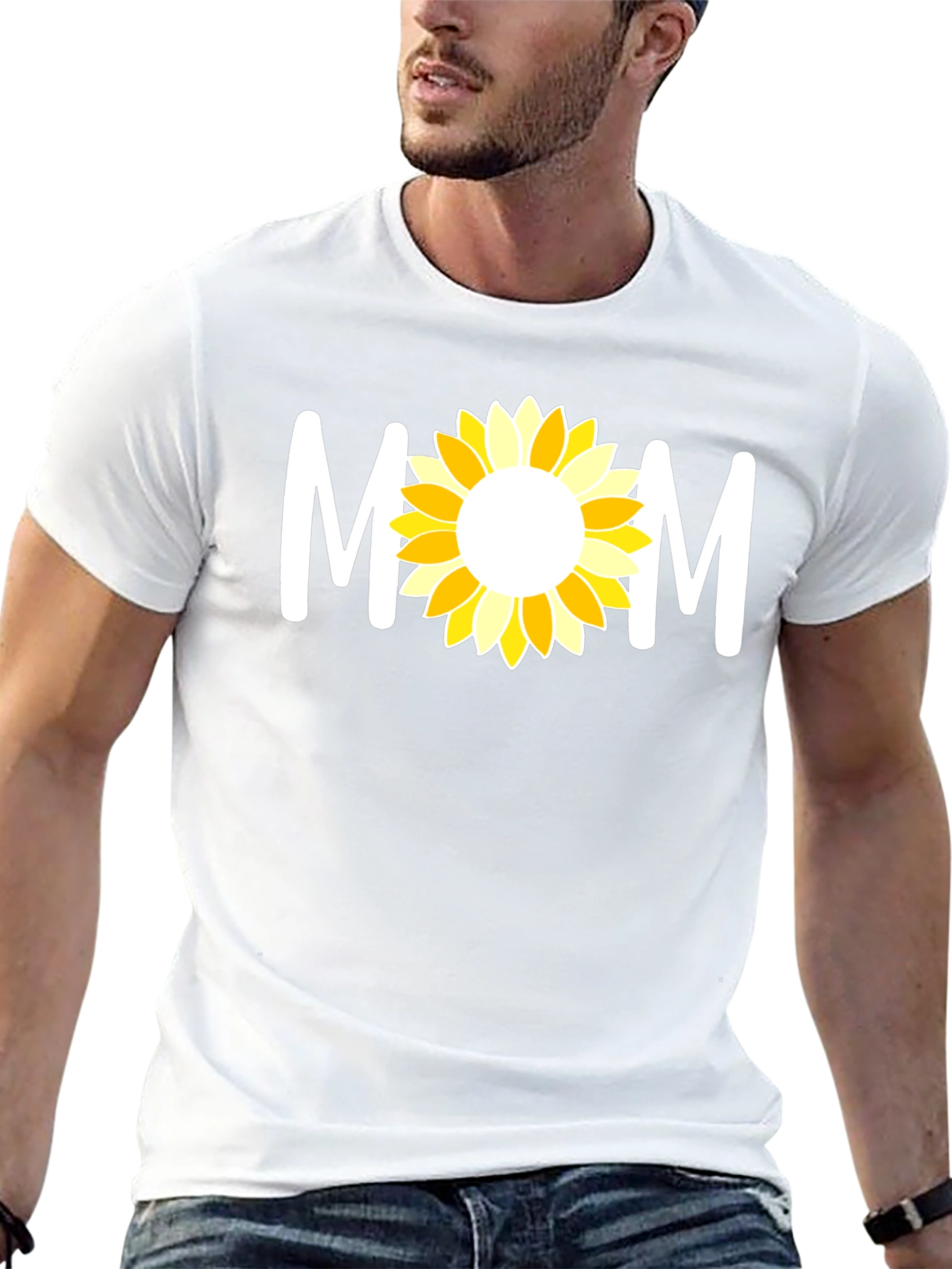 Mom Sunflower Graphic Tee - Cute Mothers Day Gift