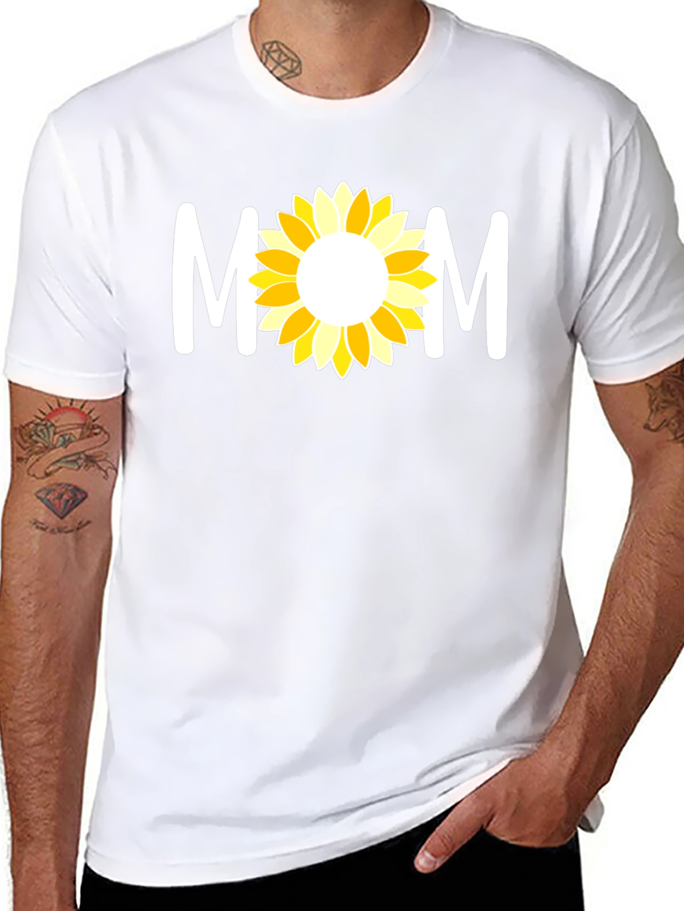 Mom Sunflower Graphic Tee - Cute Mothers Day Gift
