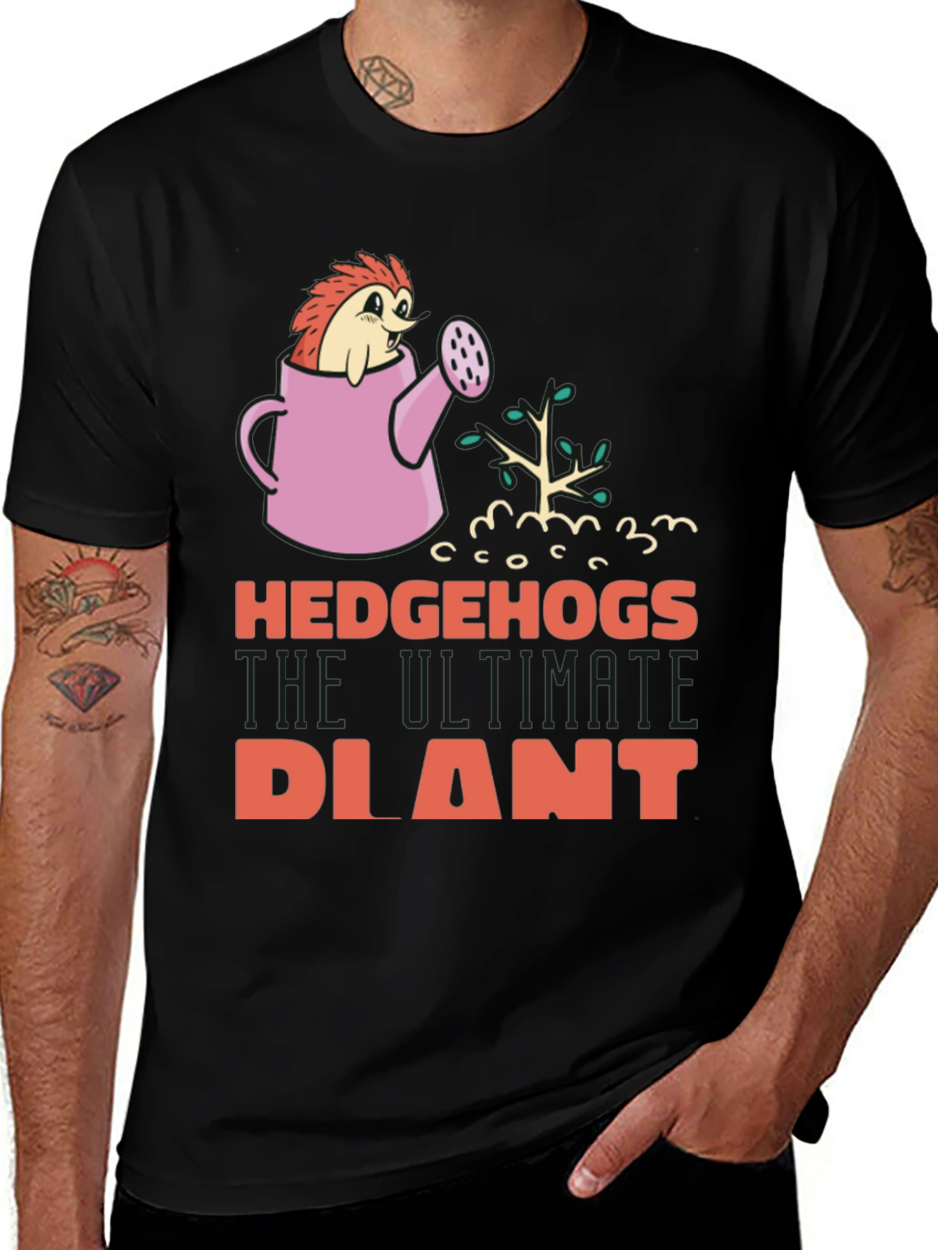 Hedgehogs The Ultimate Plant Graphic T-Shirt