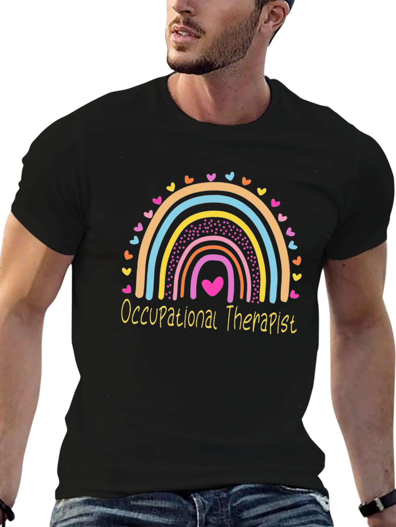 Occupational Therapist Rainbow Heart T-Shirt