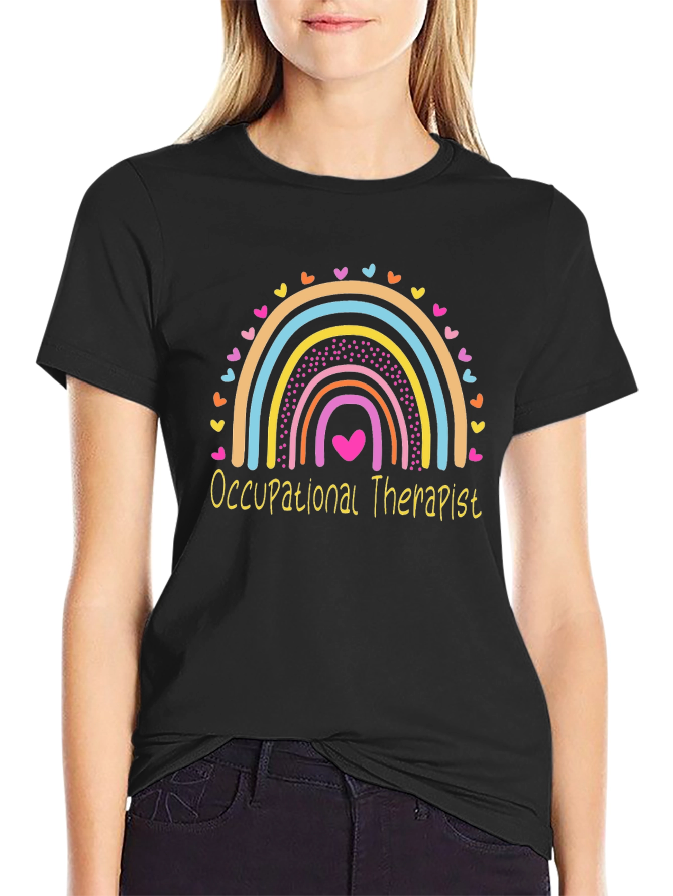 Occupational Therapist Rainbow Heart T-Shirt