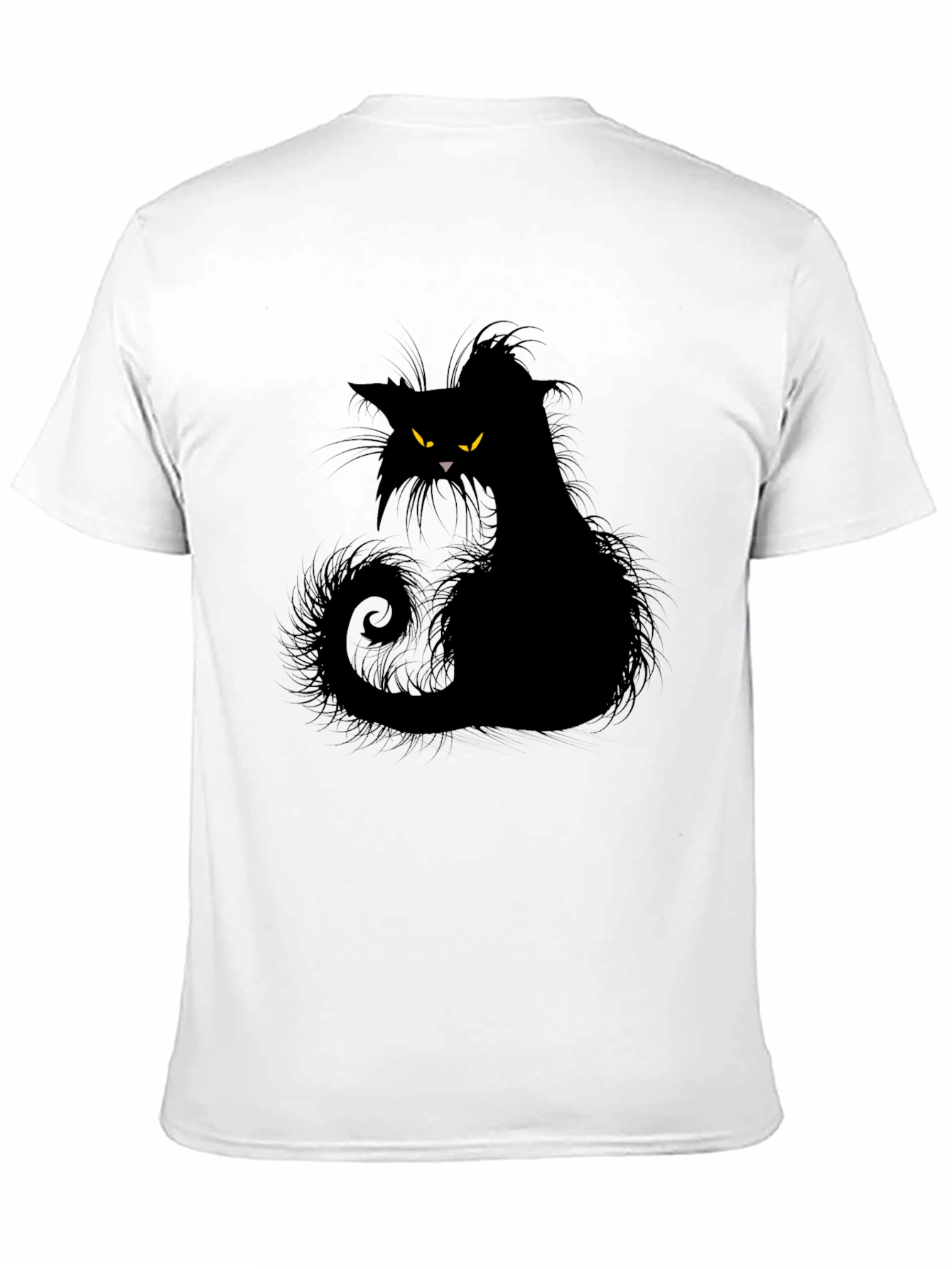 Black Cat Graphic Tee - Mens Casual Style