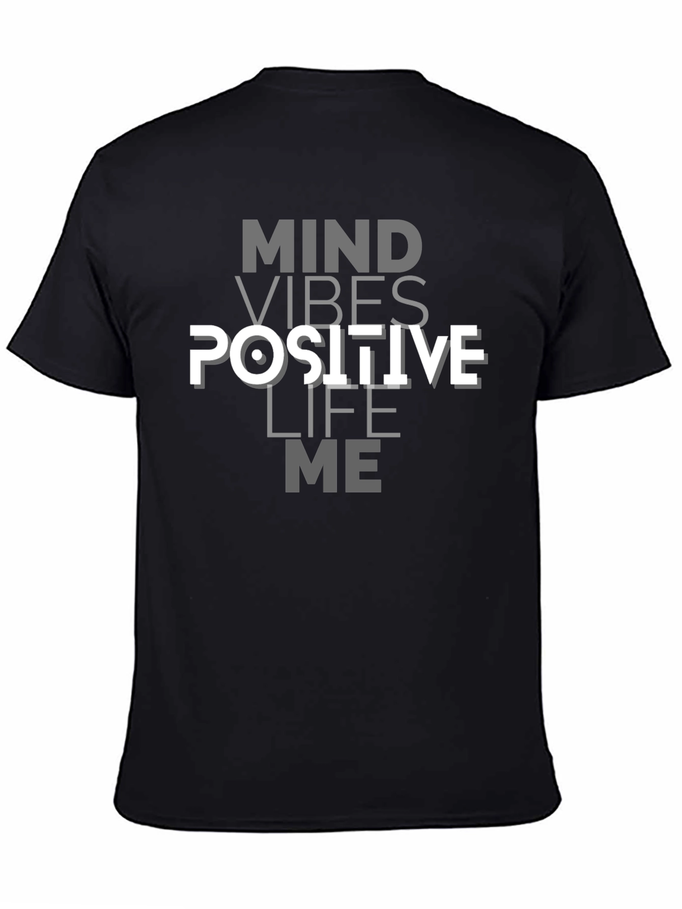 Mind Vibes Positive Graphic Tee - Black T-Shirt
