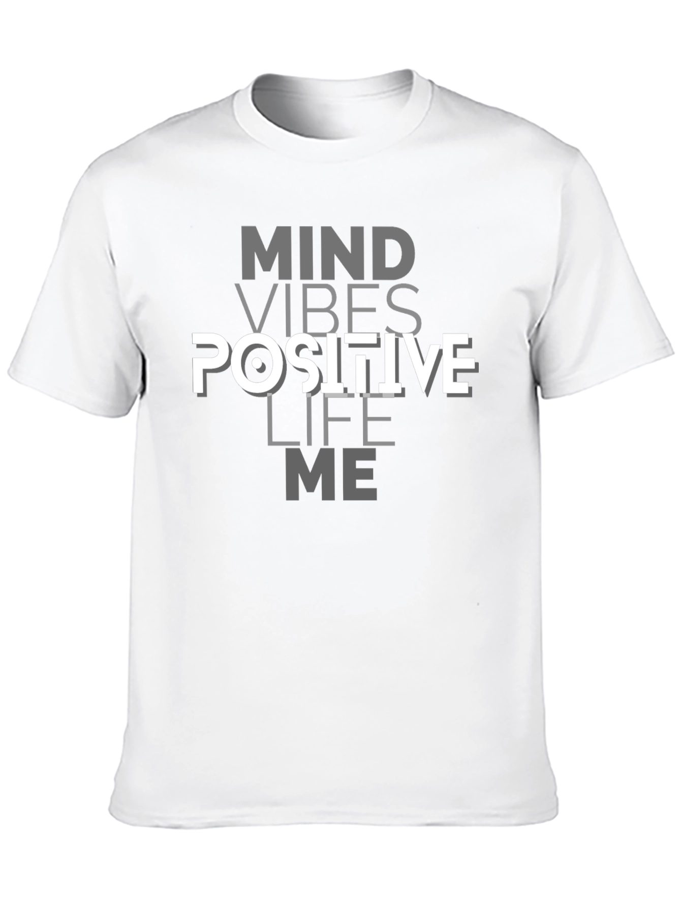 Mind Vibes Positive Graphic Tee - Black T-Shirt