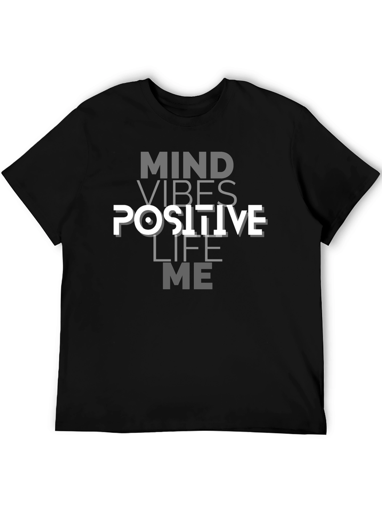Mind Vibes Positive Graphic Tee - Black T-Shirt