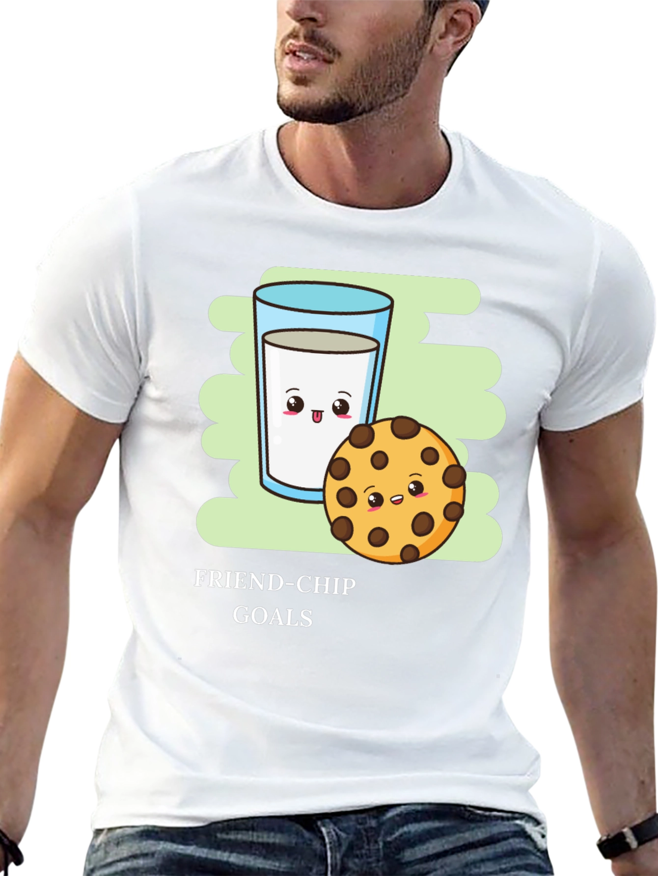 Friend-Chip Goals T-Shirt - Milk & Cookie