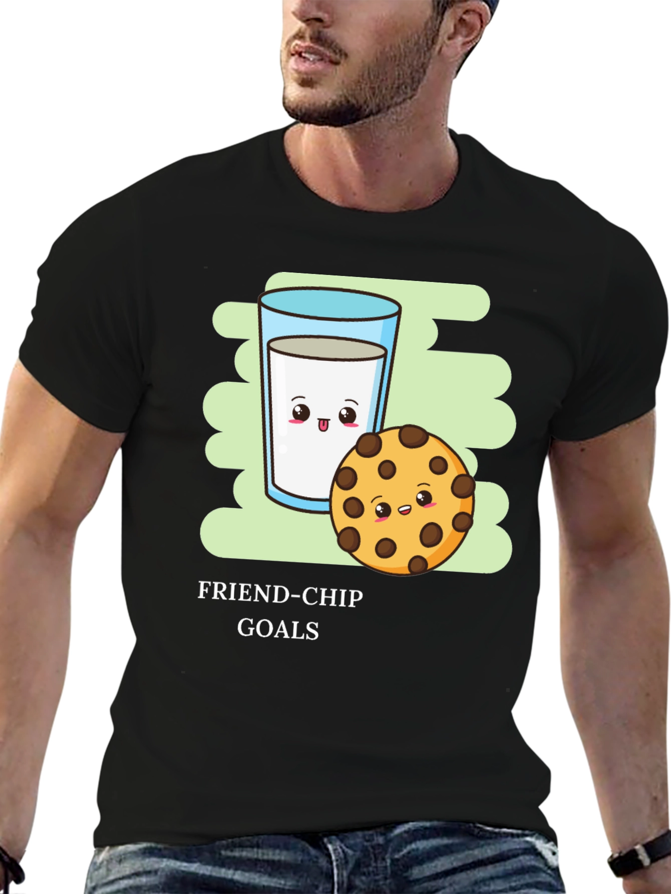 Friend-Chip Goals T-Shirt - Milk & Cookie