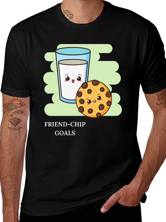 Friend-Chip Goals T-Shirt - Milk & Cookie