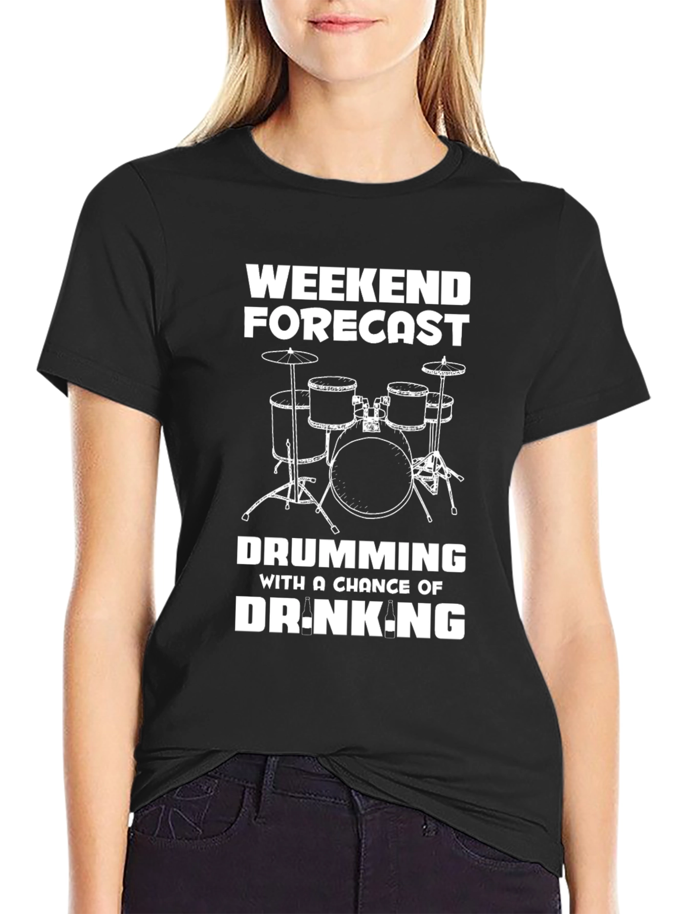 Drumming Weekend Forecast Graphic T-Shirt