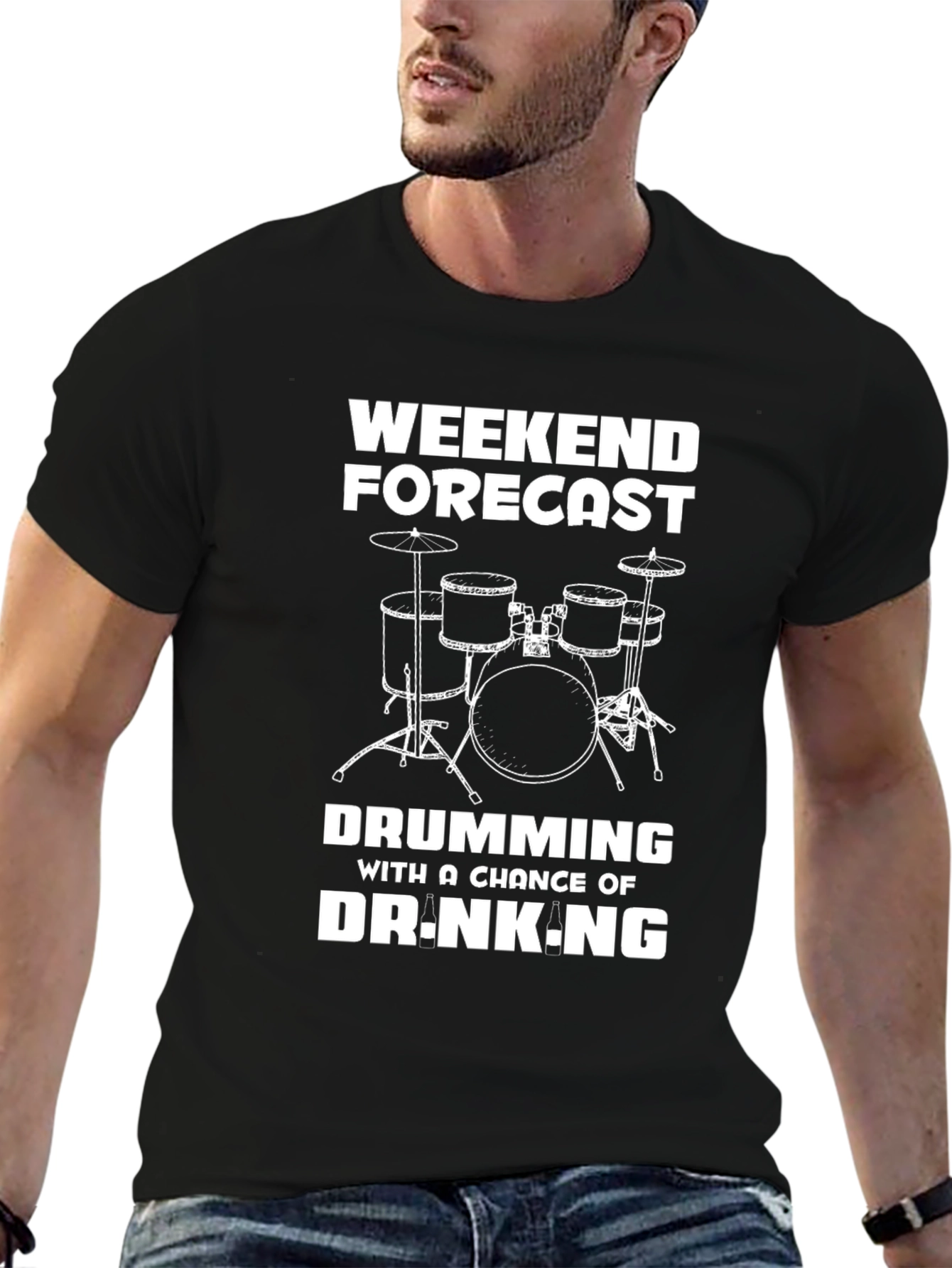 Drumming Weekend Forecast Graphic T-Shirt