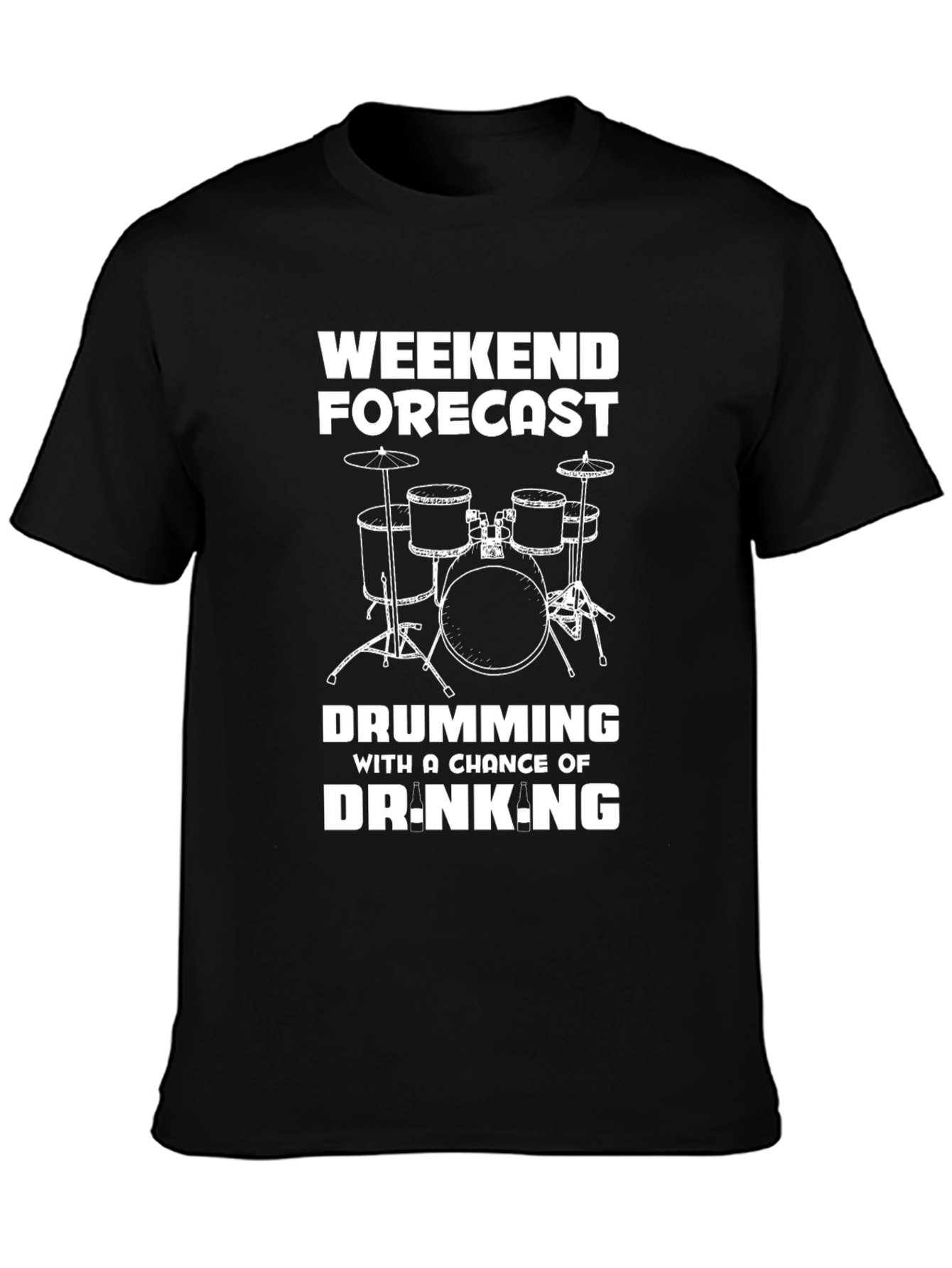 Drumming Weekend Forecast Graphic T-Shirt