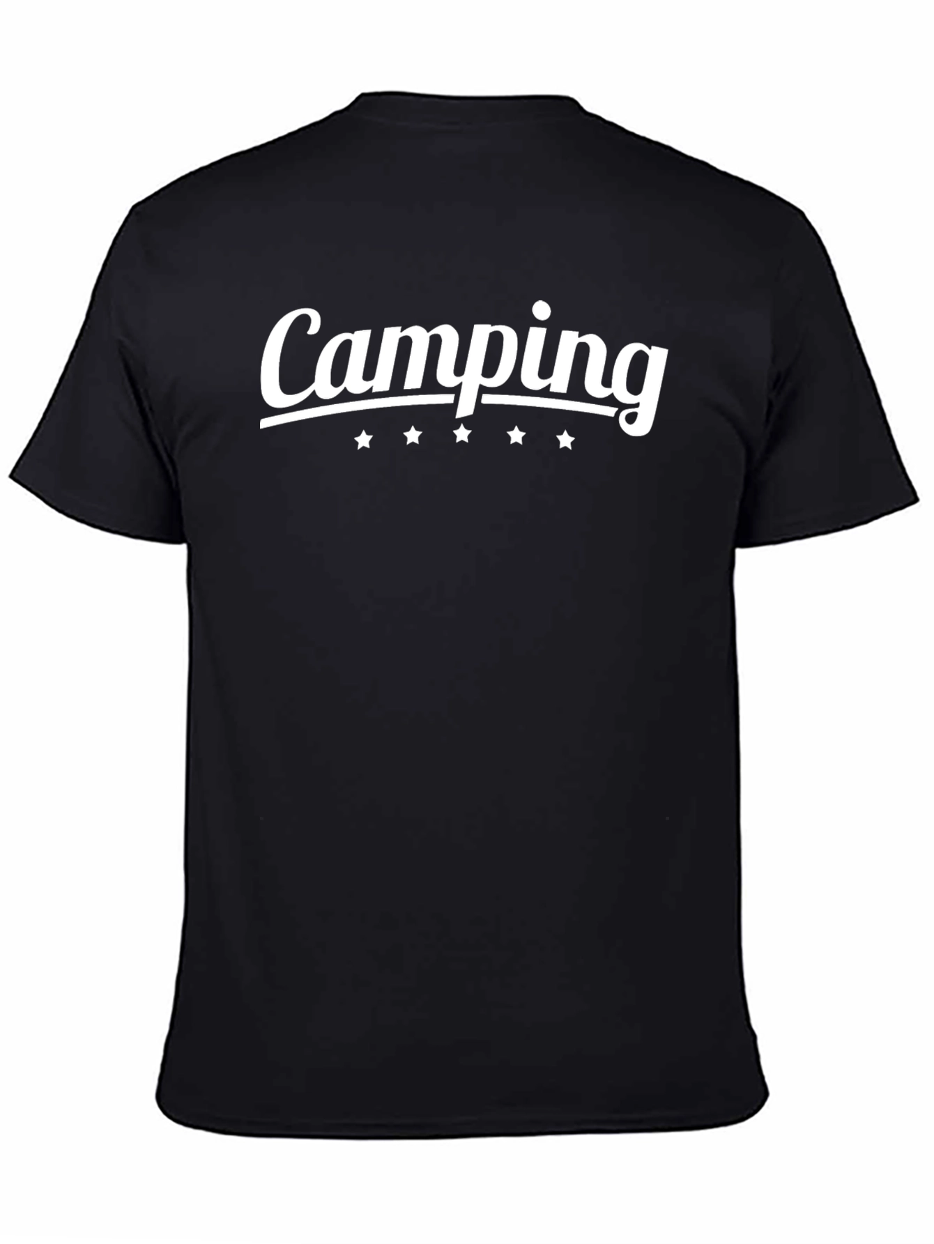 Camping Stars Black T-Shirt
