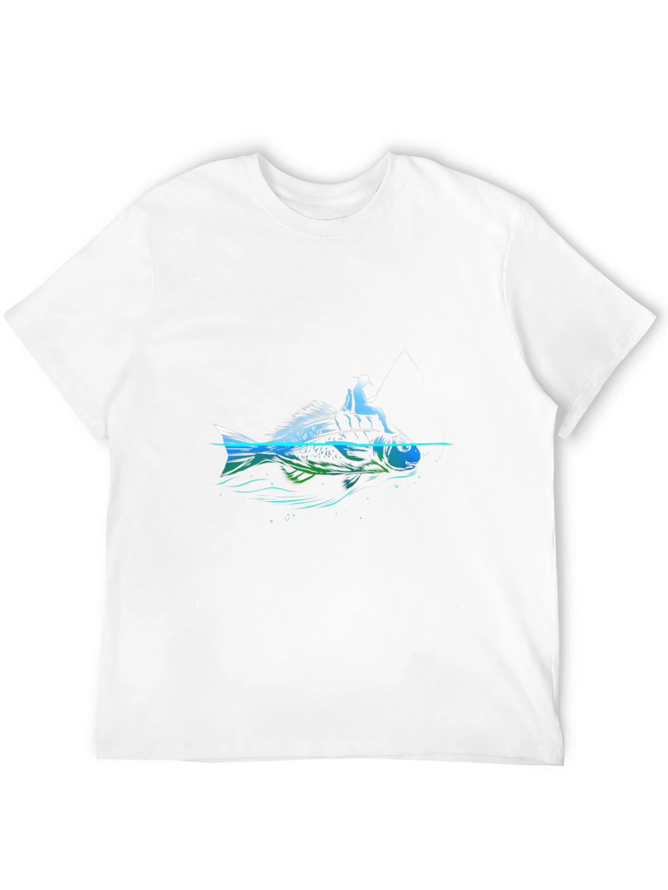Fishing Graphic T-Shirt - Black Cotton Tee