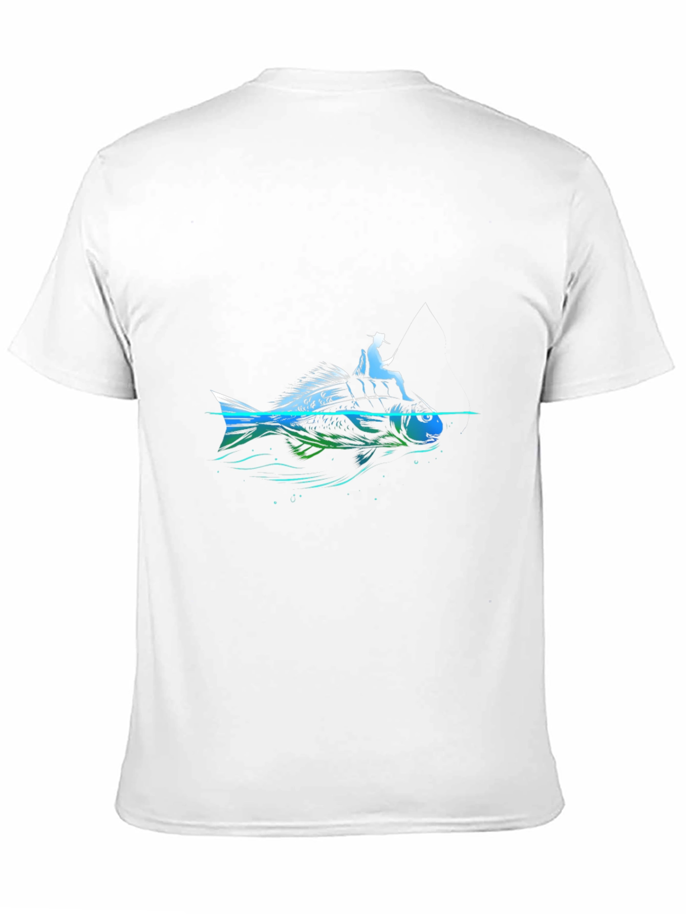 Fishing Graphic T-Shirt - Black Cotton Tee