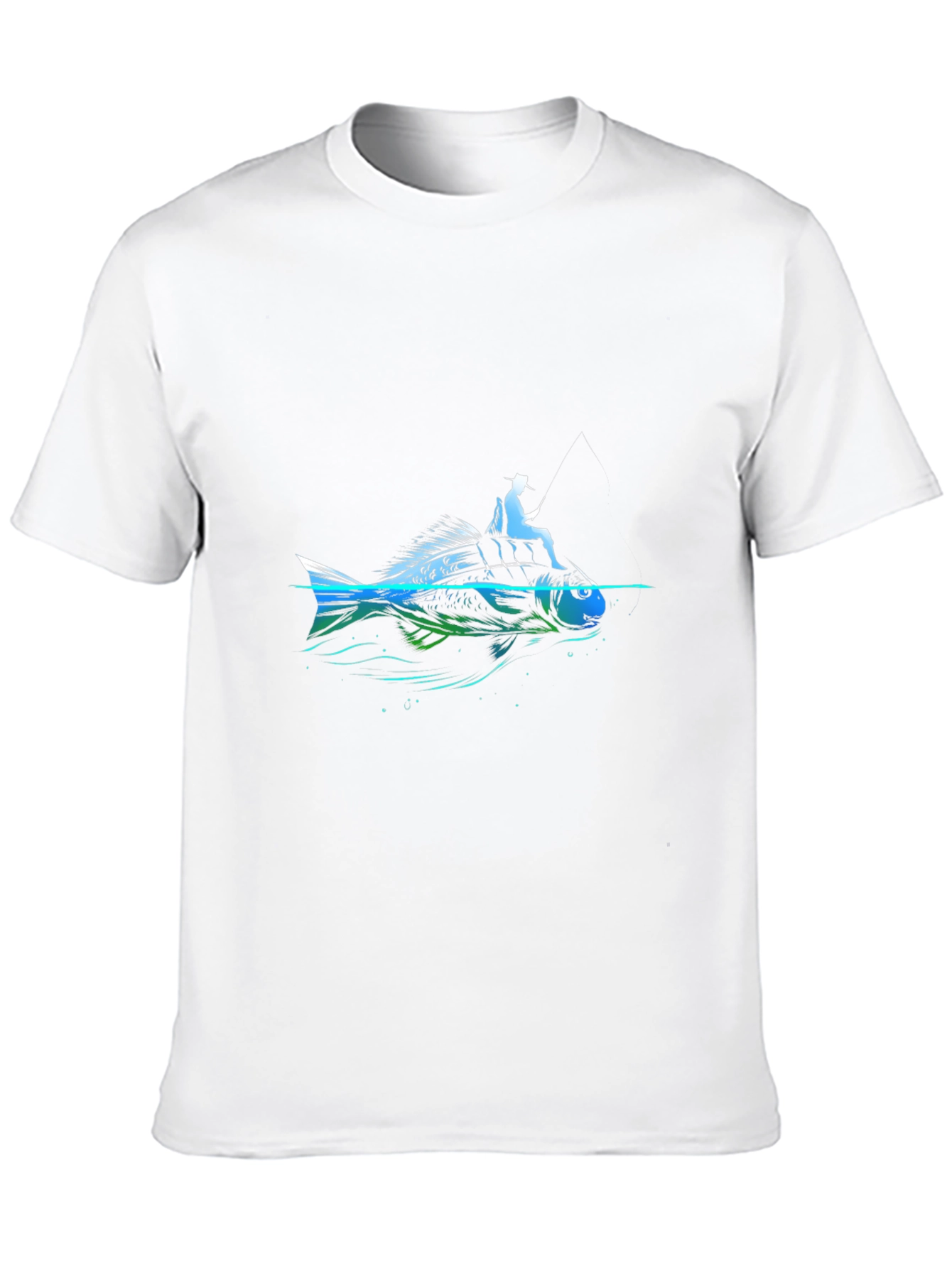 Fishing Graphic T-Shirt - Black Cotton Tee