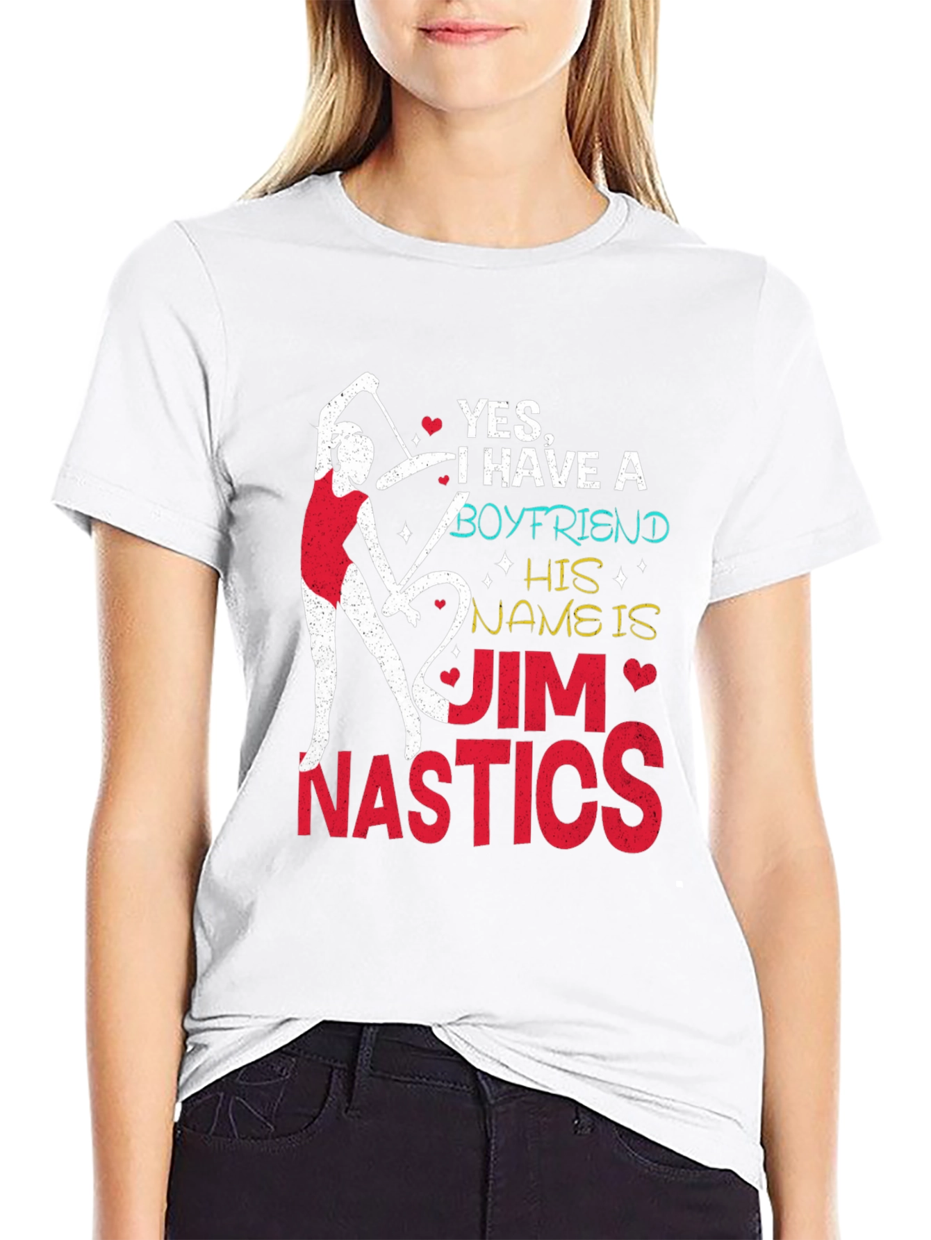 Gymnastics Boyfriend T-Shirt - Jim Nastics Novelty Tee