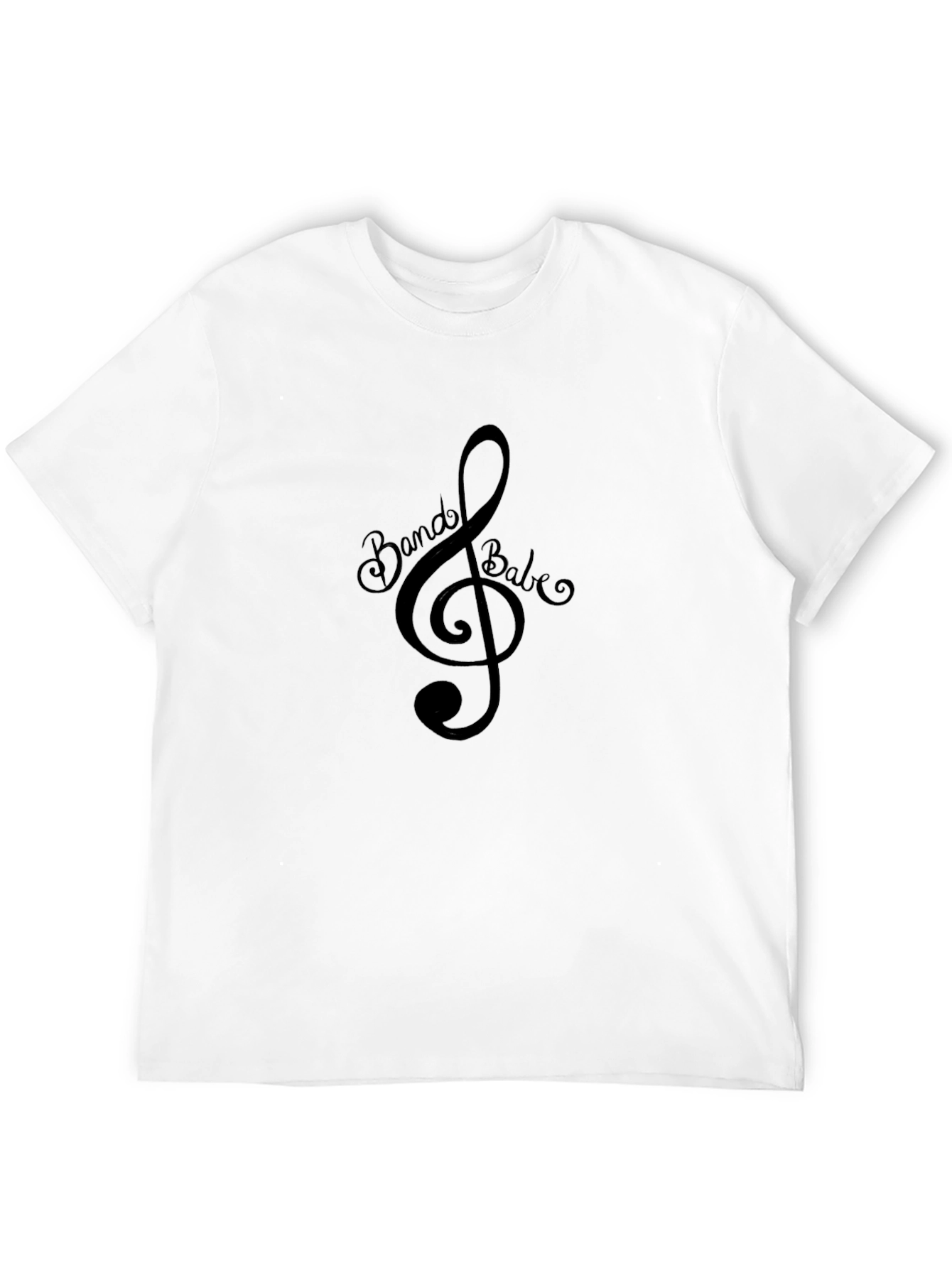 Band Babe Music Treble Clef Black T-Shirt