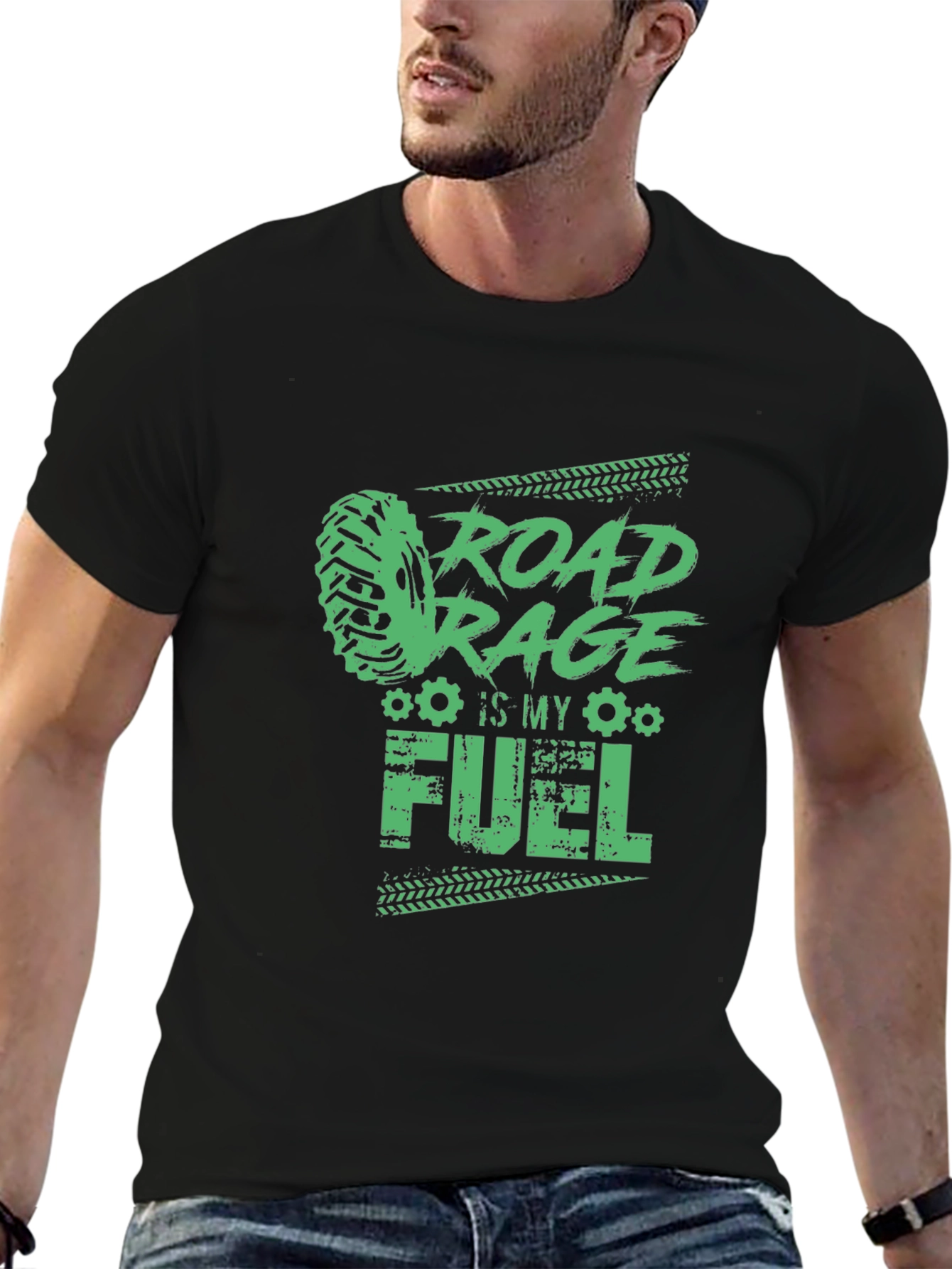 Road Rage Fuel Graphic Tee - Black