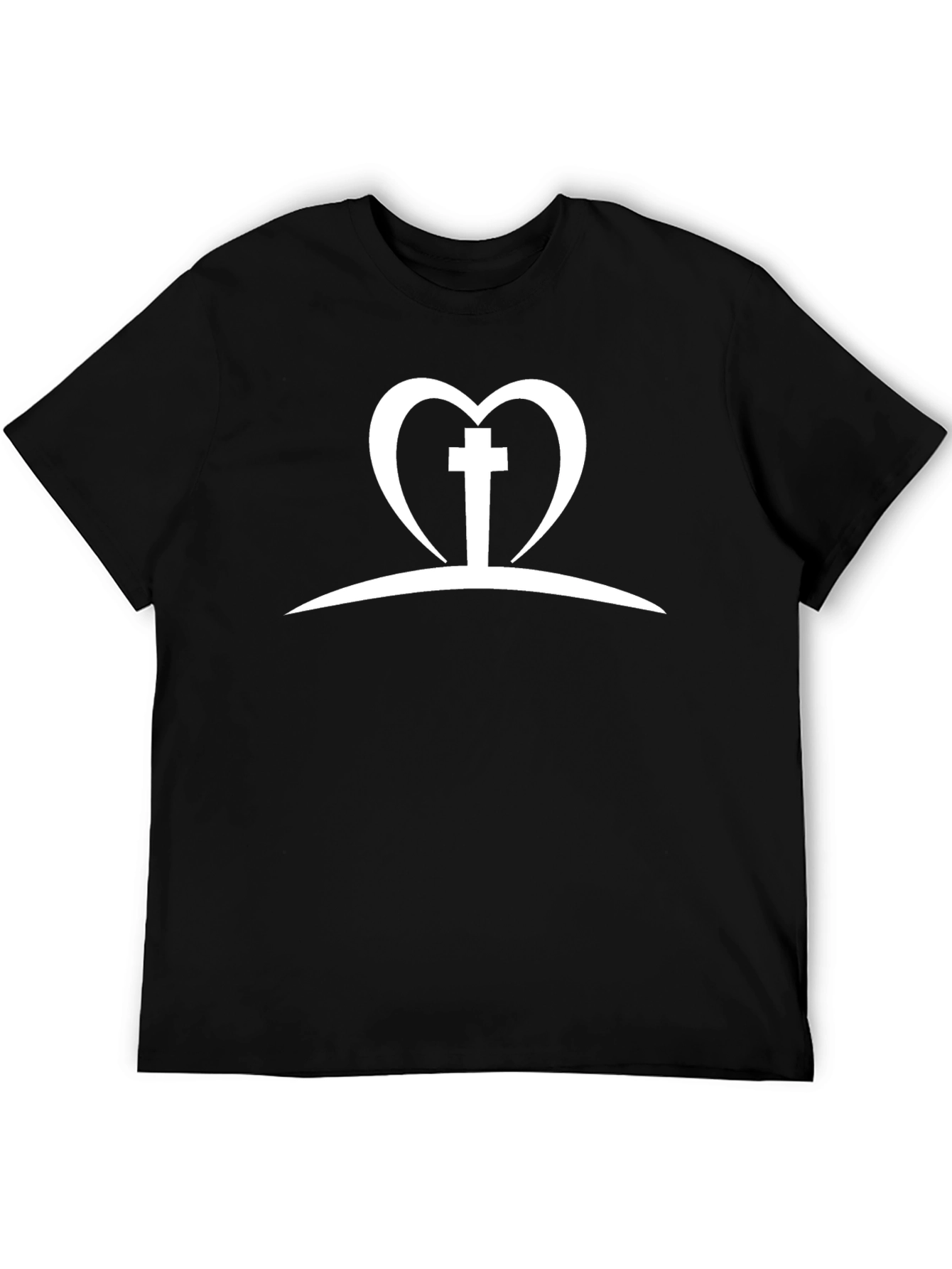 Faithful Heart Cross Graphic T-Shirt