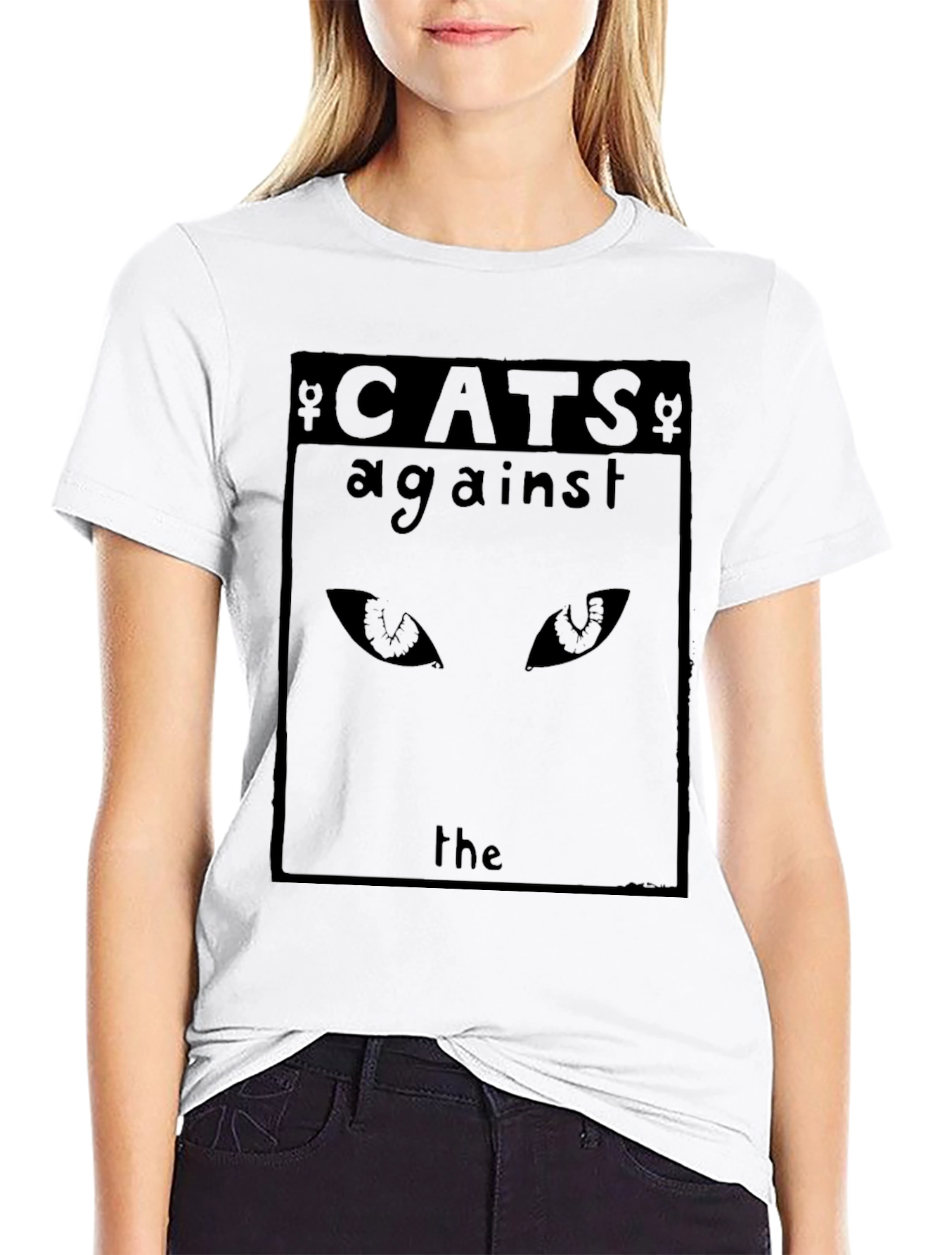 Cats Against The T-Shirt - Black Cat Eyes Tee